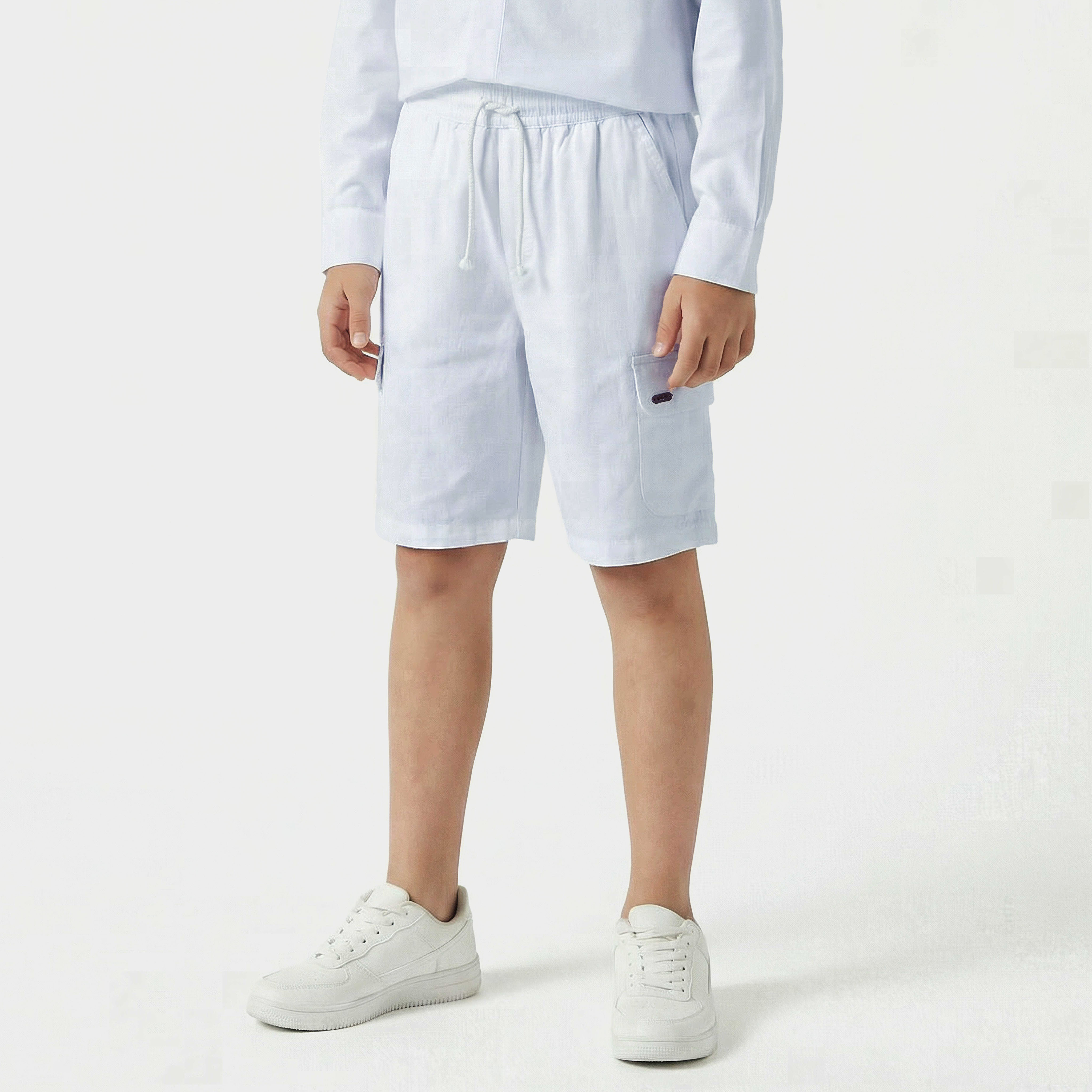 Eligo Knee Length Drawstring Waist Shorts with Pockets-boys-clothing-bottoms-shorts-image-1