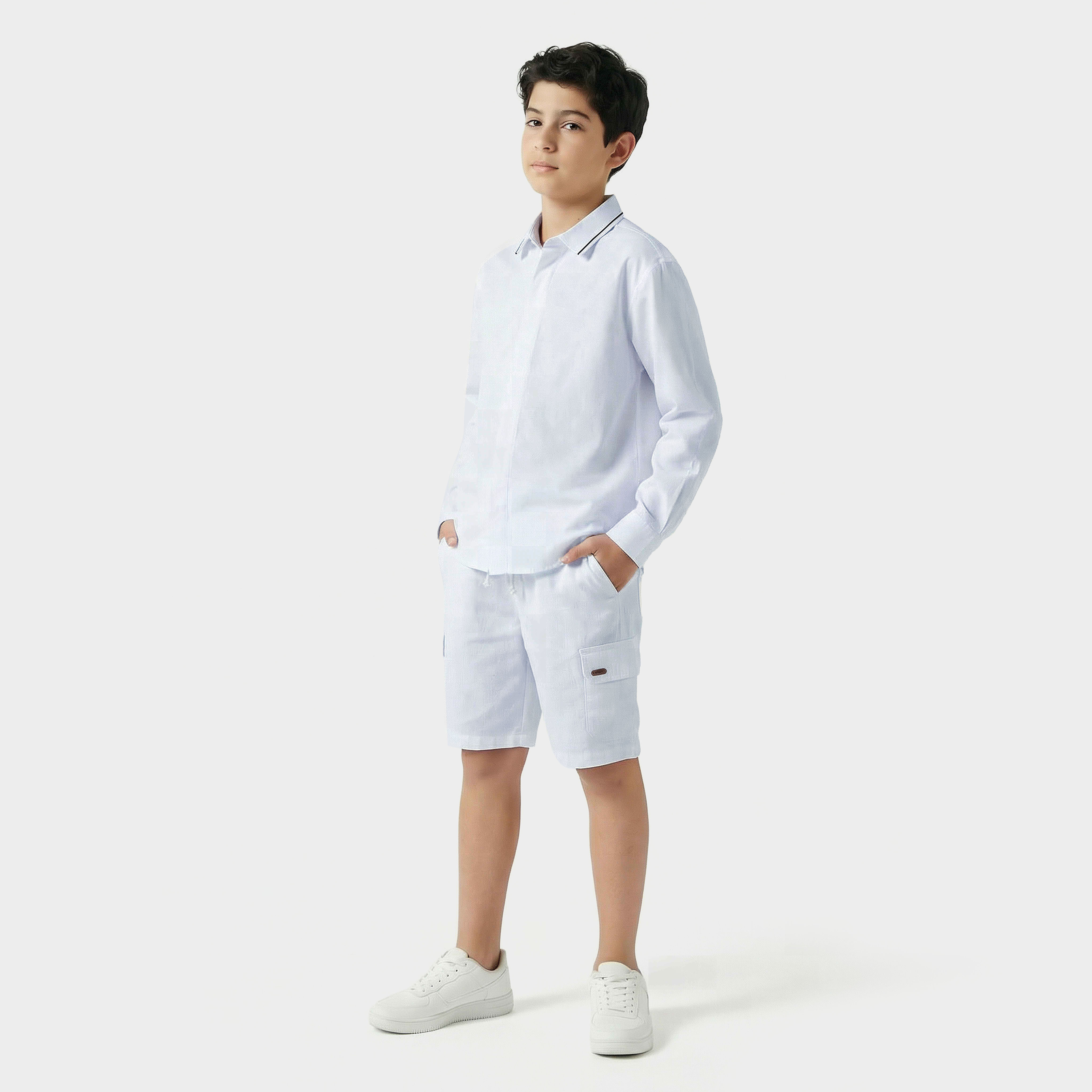 Eligo Knee Length Drawstring Waist Shorts with Pockets-boys-clothing-bottoms-shorts-image-2