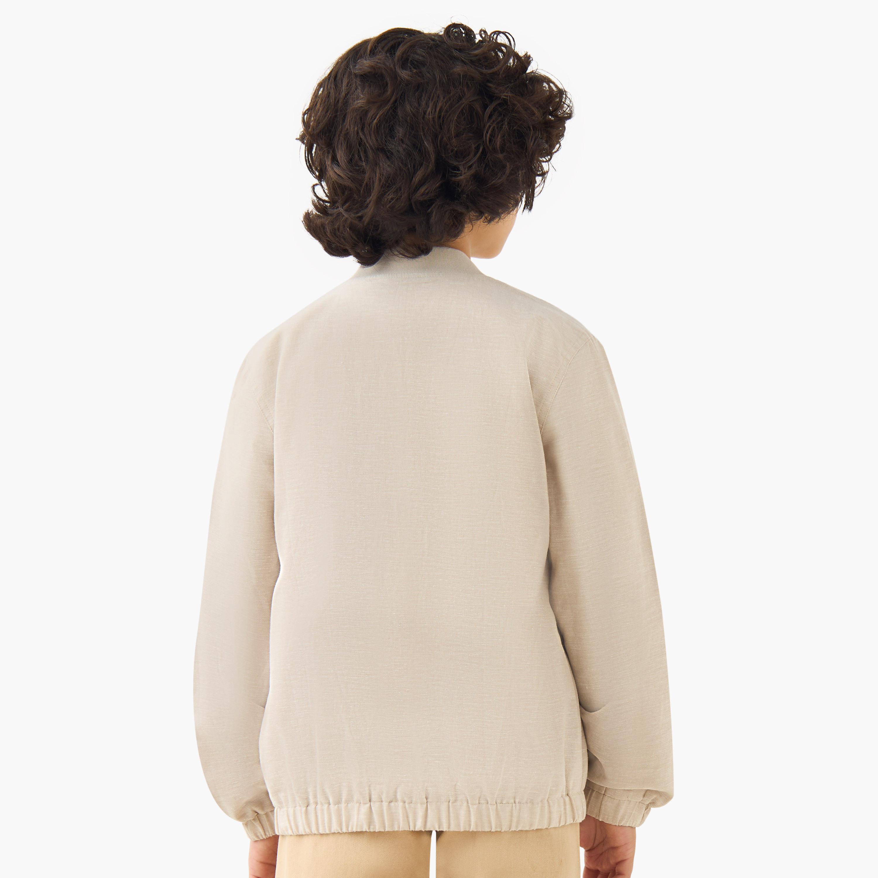 جاكيت بأكمام طويلة وياقة عادية وجيوب جونيورز من إليجو -boys-clothing-jacketsandcoats-image-3