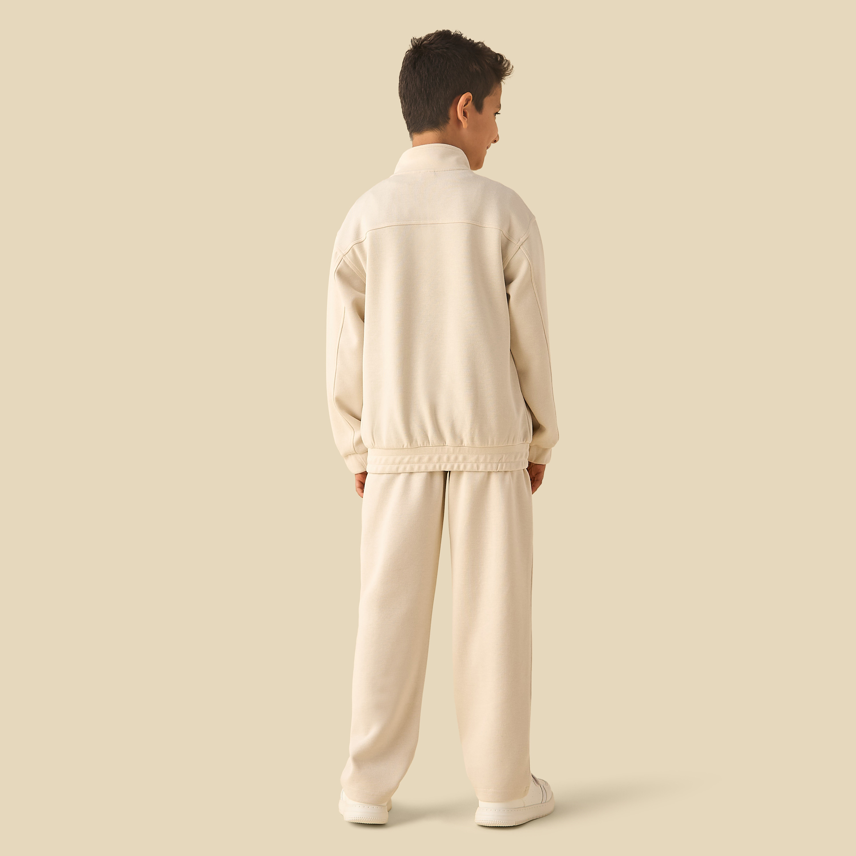 Eligo High Neck Long Sleeves Sweatshirt and Track Pant Set with Pockets-boys-clothing-setsandcoords-image-5
