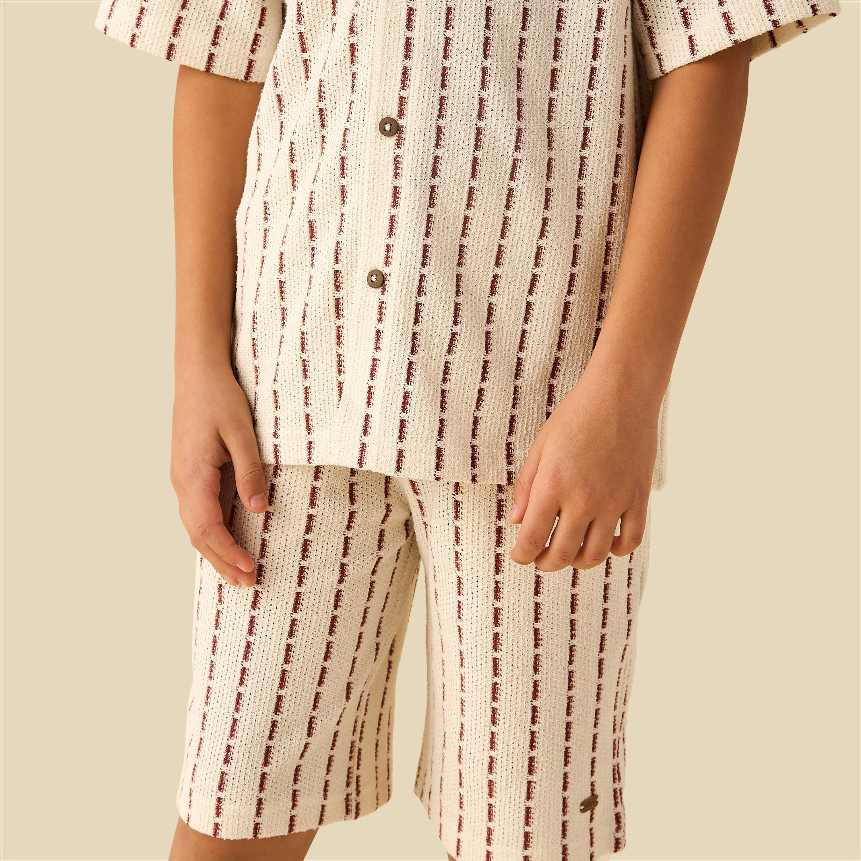 Eligo Collared Short Sleeves Shirt and Shorts Set with Stripes-boys-clothing-setsandcoords-image-6