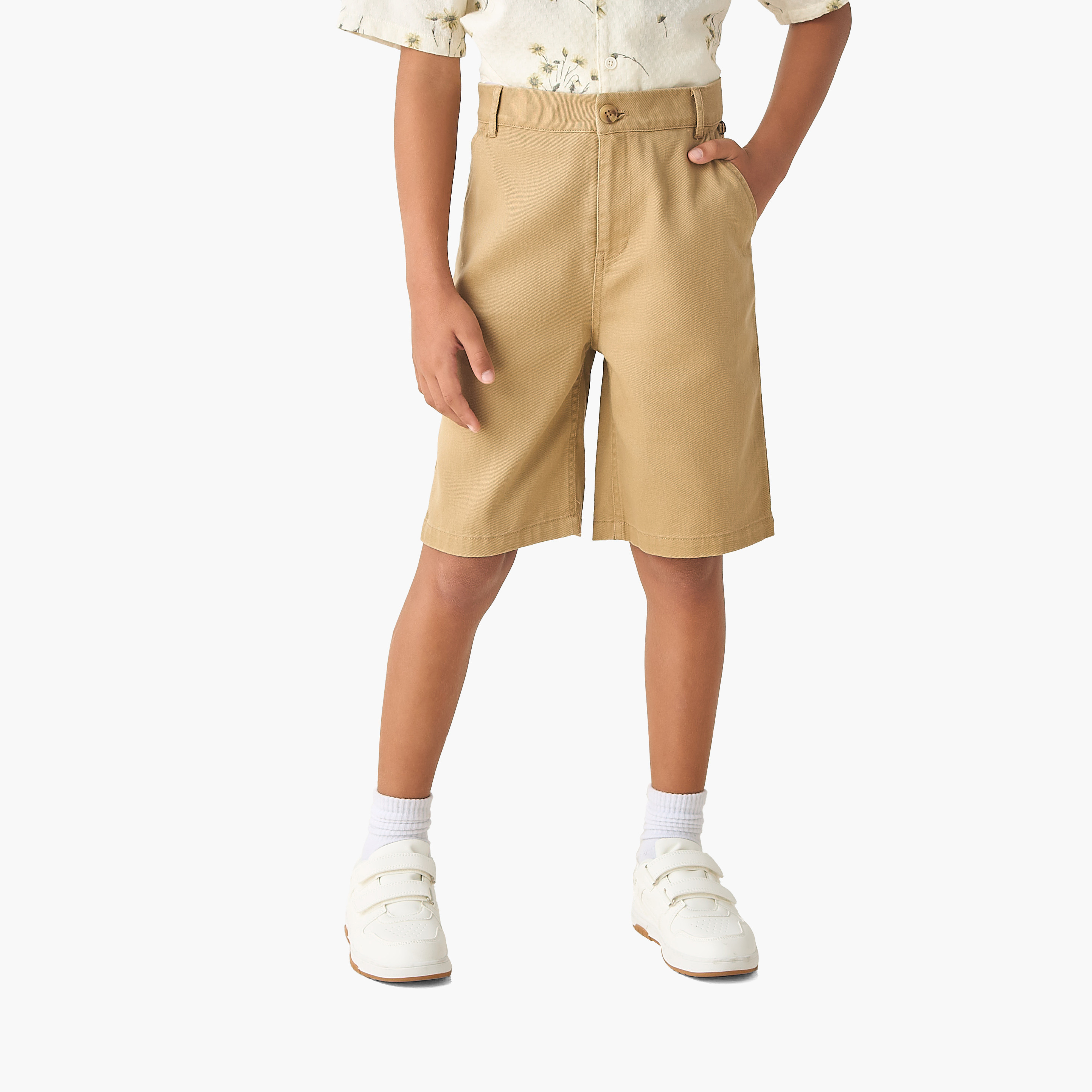 Eligo Camp Collar Short Sleeves Shirt and Shorts Set with Floral Print-boys-clothing-setsandcoords-image-3