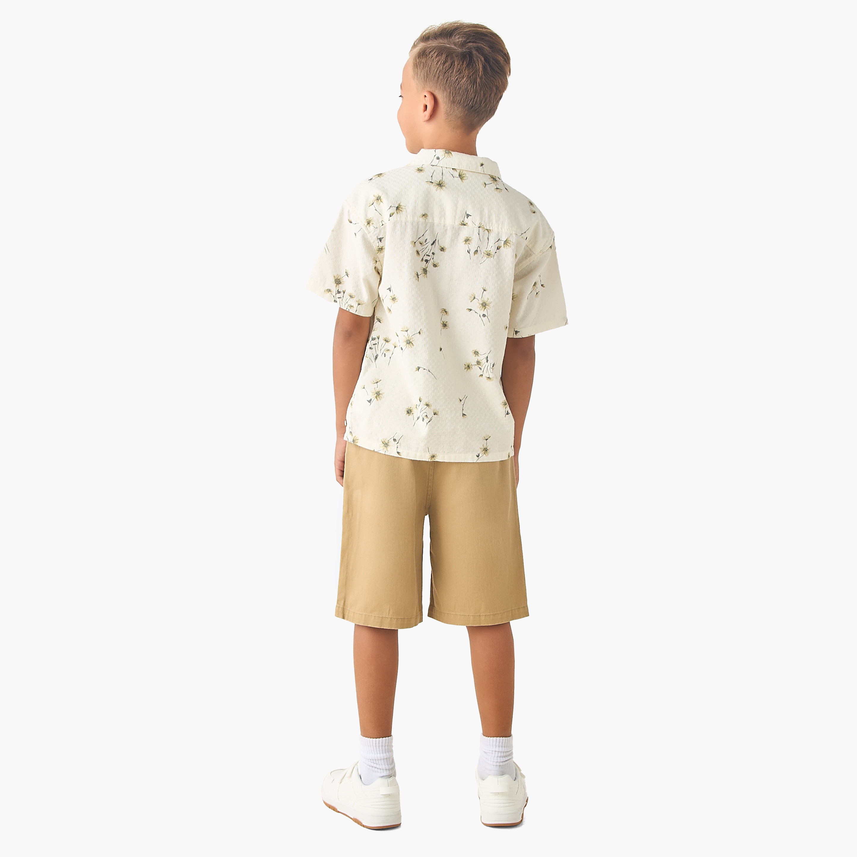 Eligo Camp Collar Short Sleeves Shirt and Shorts Set with Floral Print-boys-clothing-setsandcoords-image-4