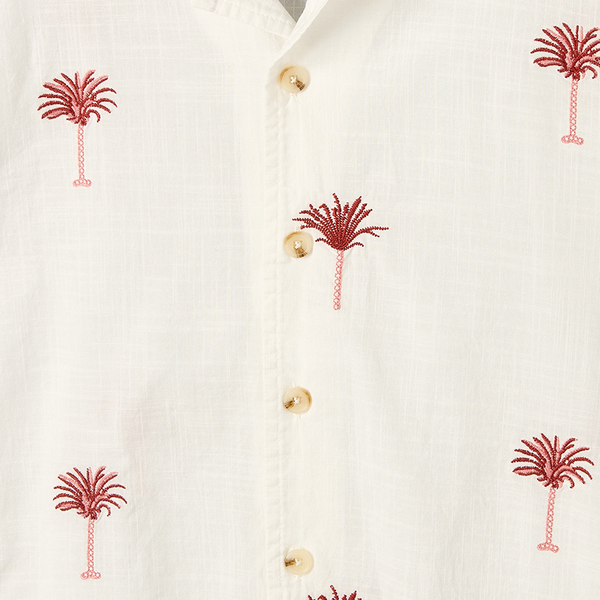 Short Sleeves Shirt with Palm Embroidery-boys-clothing-shirts-image-4