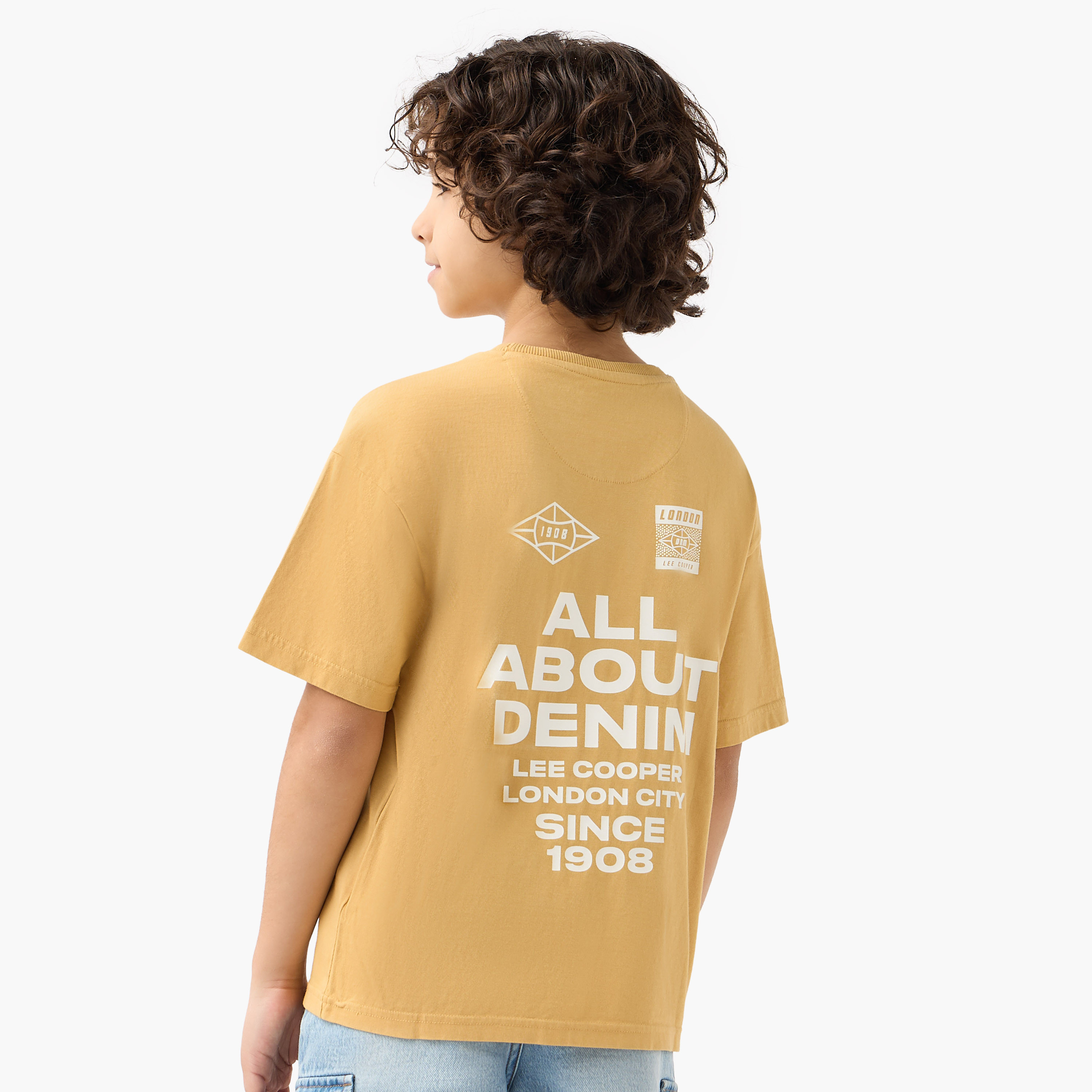تيشيرت بياقة ضيقة وأكمام قصيرة وطبعات جرافيك من لي كوبر-boys-clothing-tshirtsandpolos-image-1