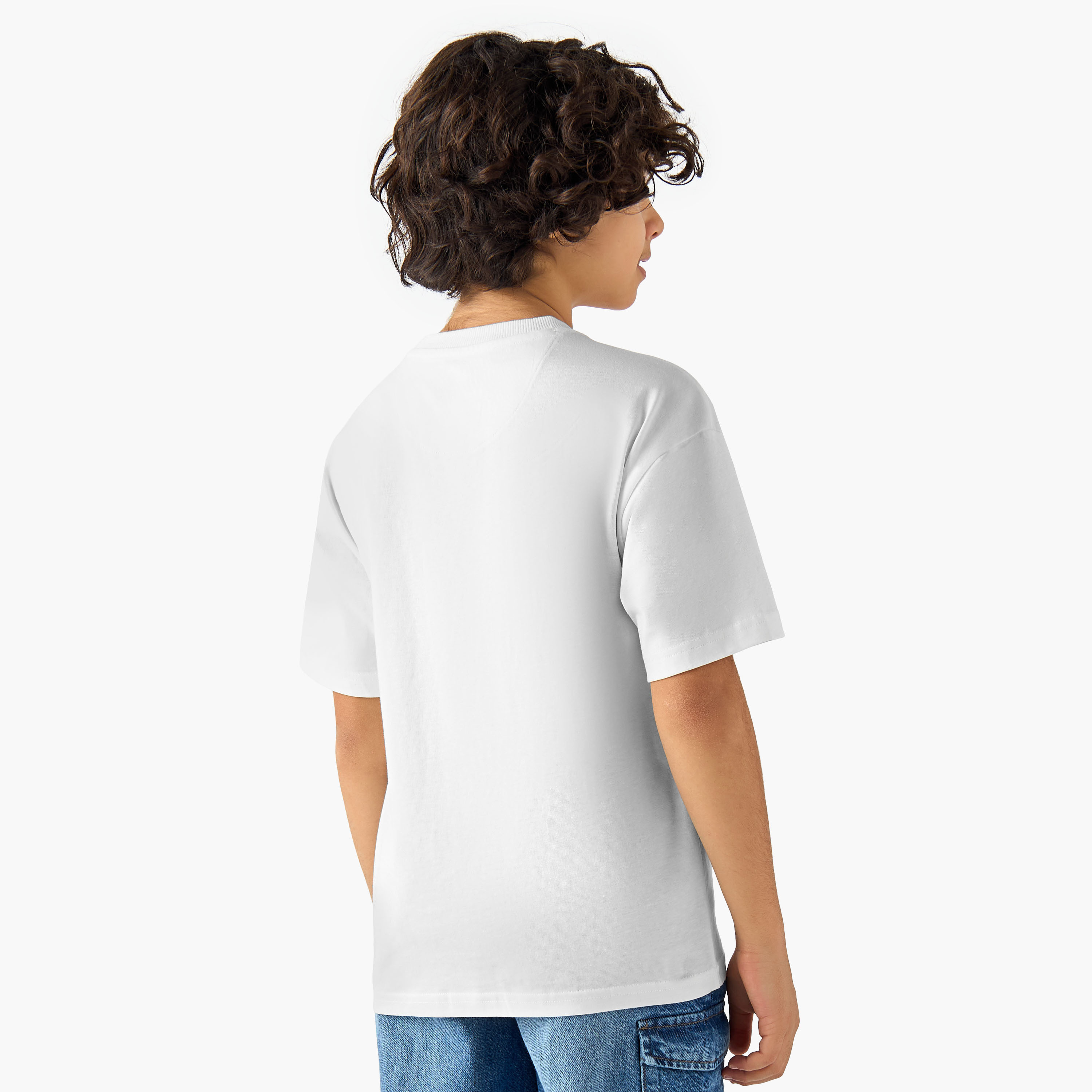 Lee Cooper Crew Neck Short Sleeves T-shirt with London Graphic Print-boys-clothing-tshirtsandpolos-image-3