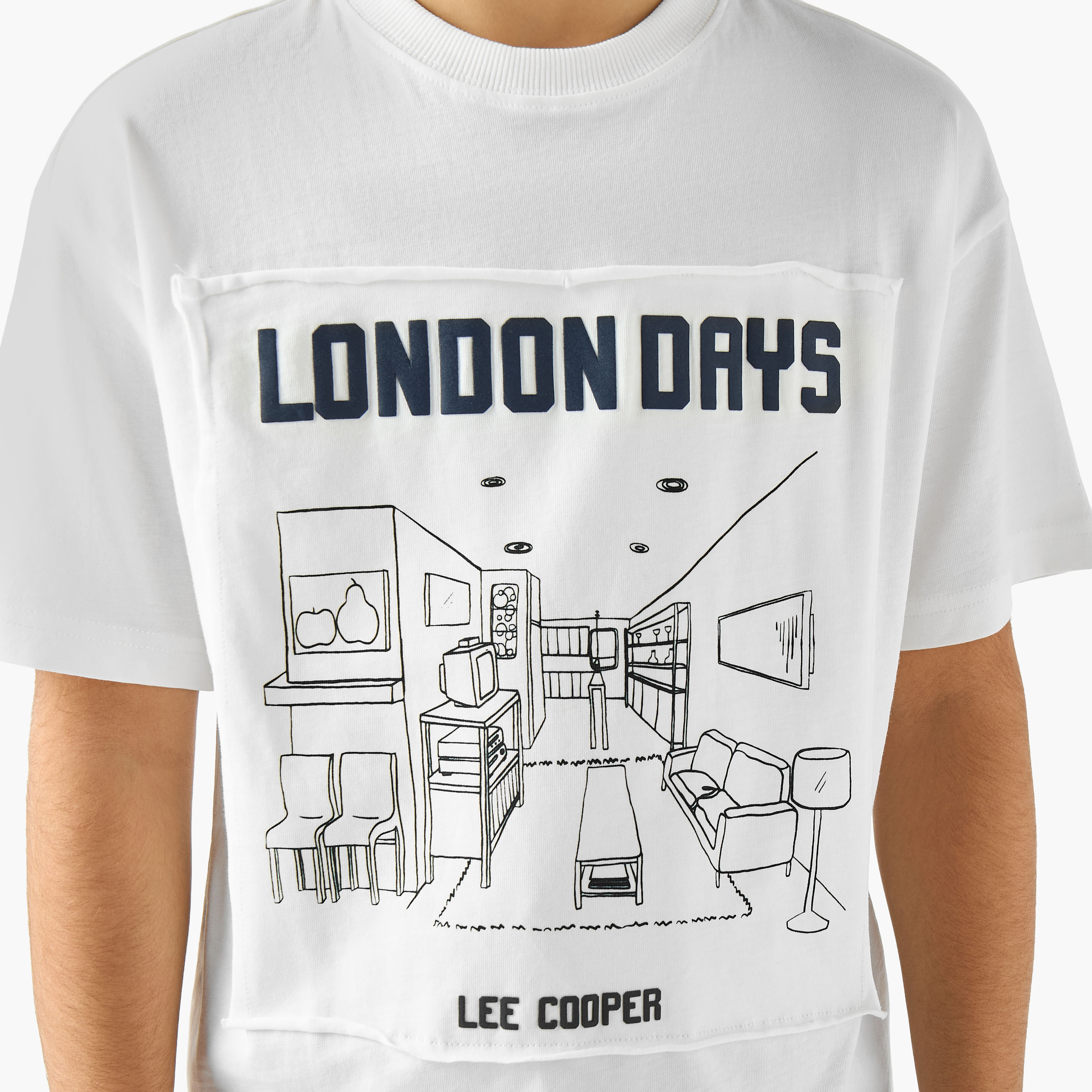 Lee Cooper Crew Neck Short Sleeves T-shirt with London Graphic Print-boys-clothing-tshirtsandpolos-image-5