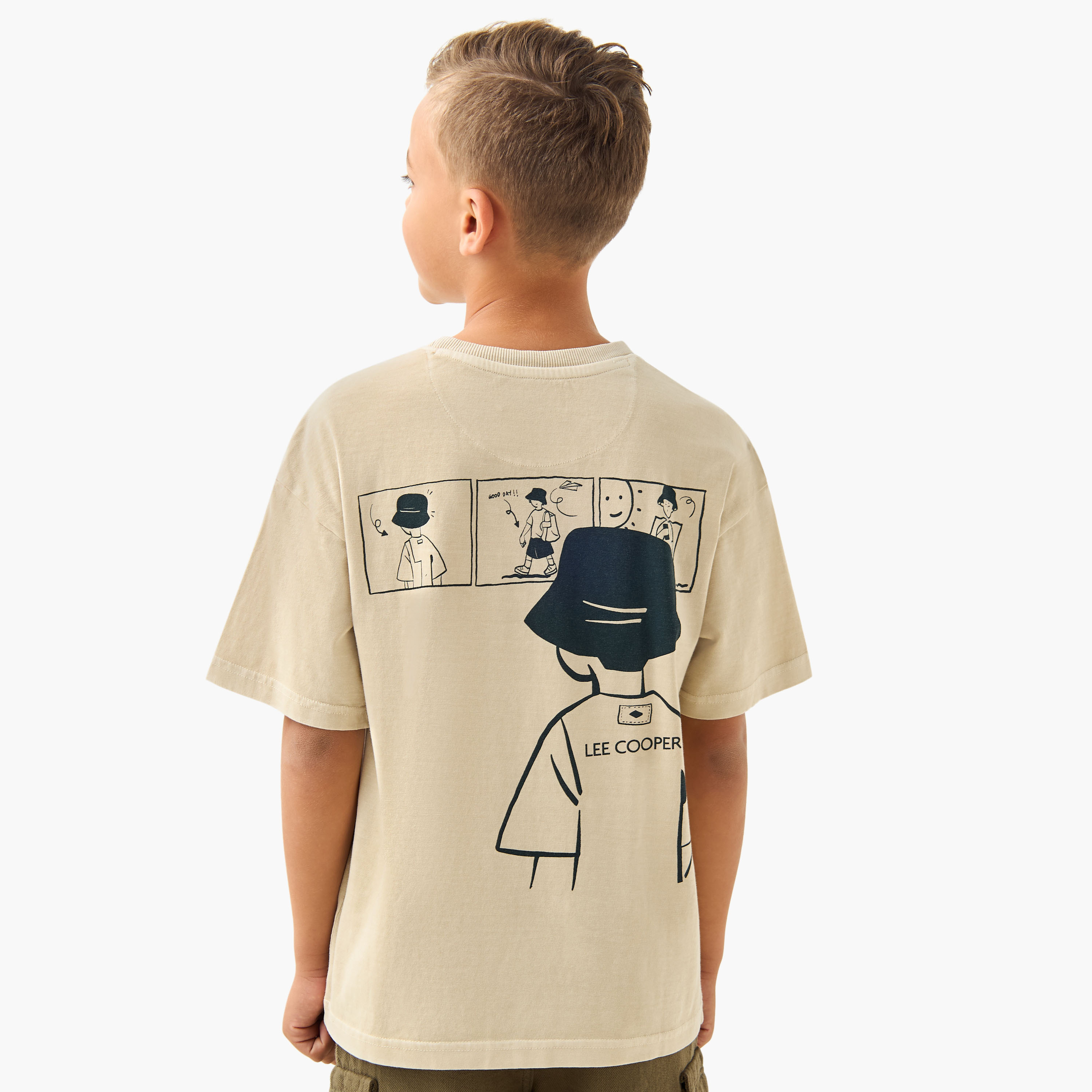 Lee Cooper Crew Neck Short Sleeves T-shirt with Graphic Print-boys-clothing-tshirtsandpolos-image-1