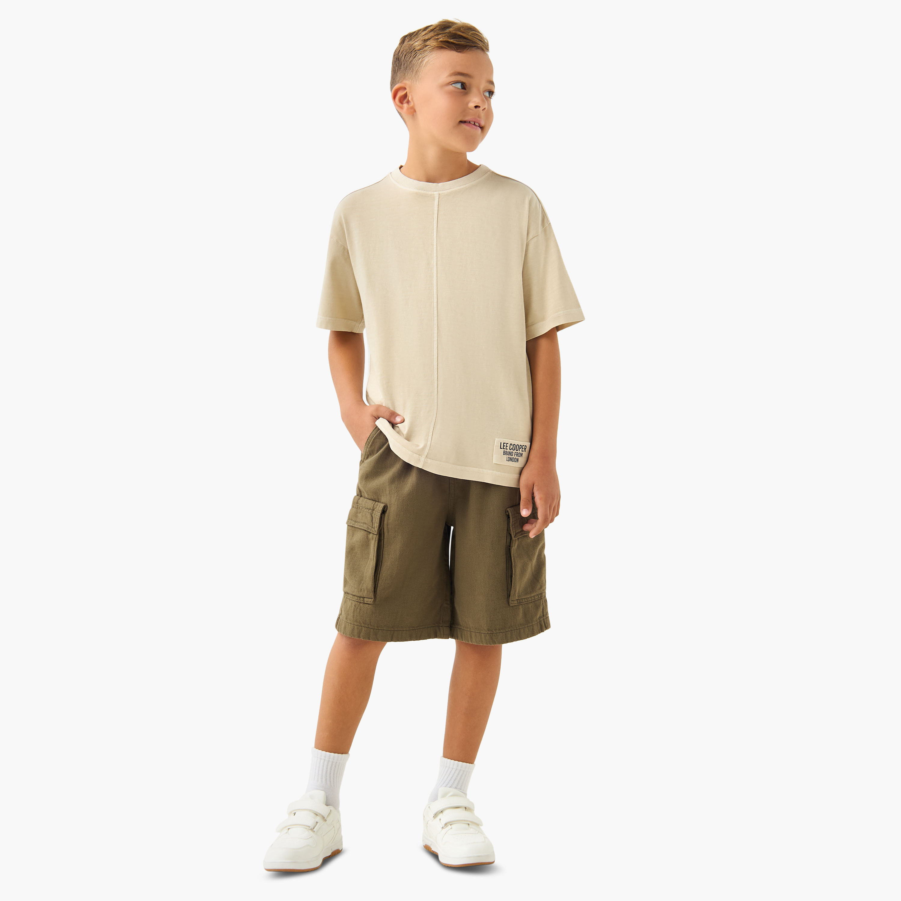 Lee Cooper Crew Neck Short Sleeves T-shirt with Graphic Print-boys-clothing-tshirtsandpolos-image-2
