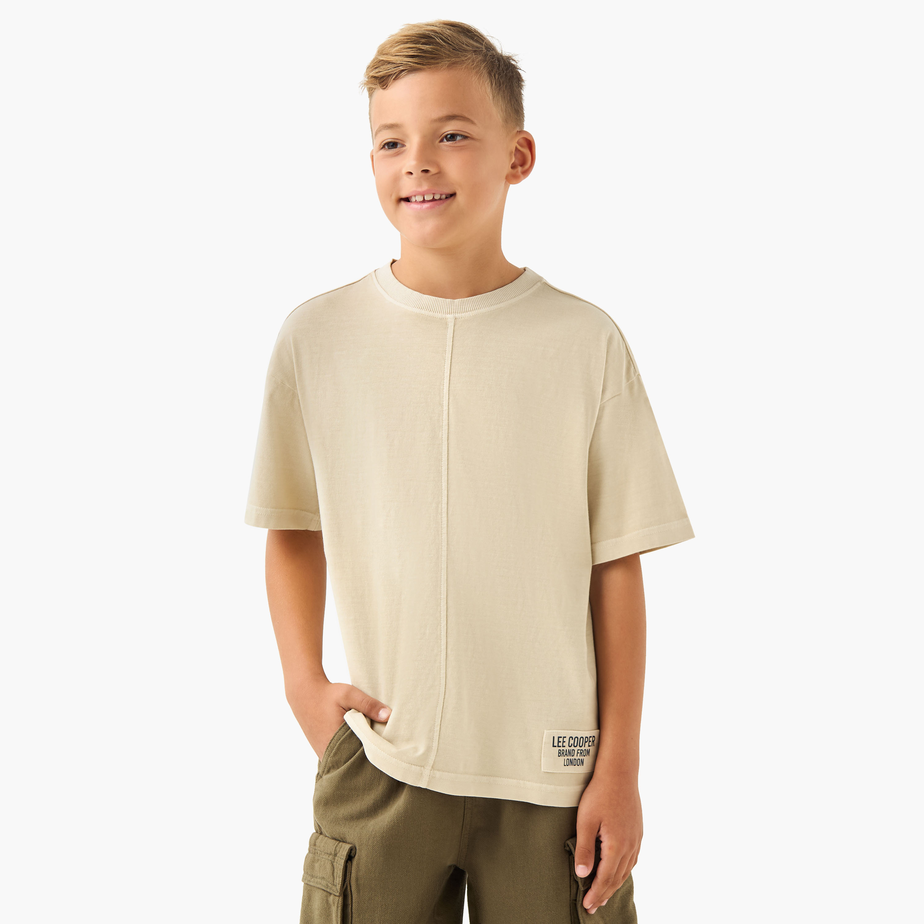 Lee Cooper Crew Neck Short Sleeves T-shirt with Graphic Print-boys-clothing-tshirtsandpolos-image-3