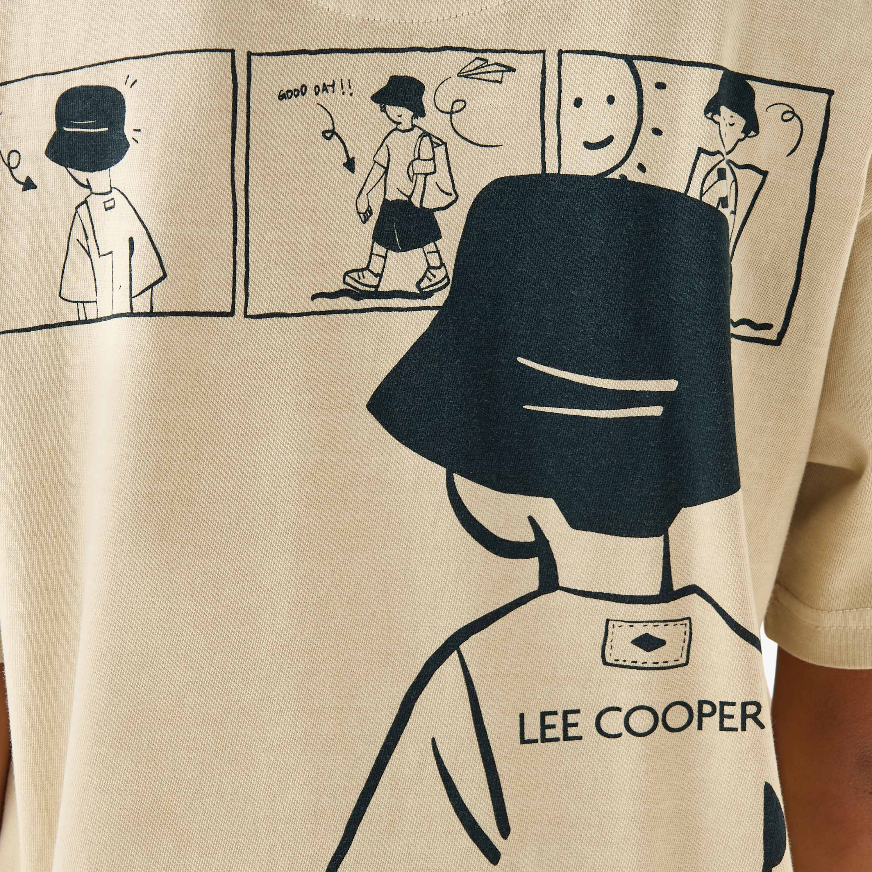 Lee Cooper Crew Neck Short Sleeves T-shirt with Graphic Print-boys-clothing-tshirtsandpolos-image-4