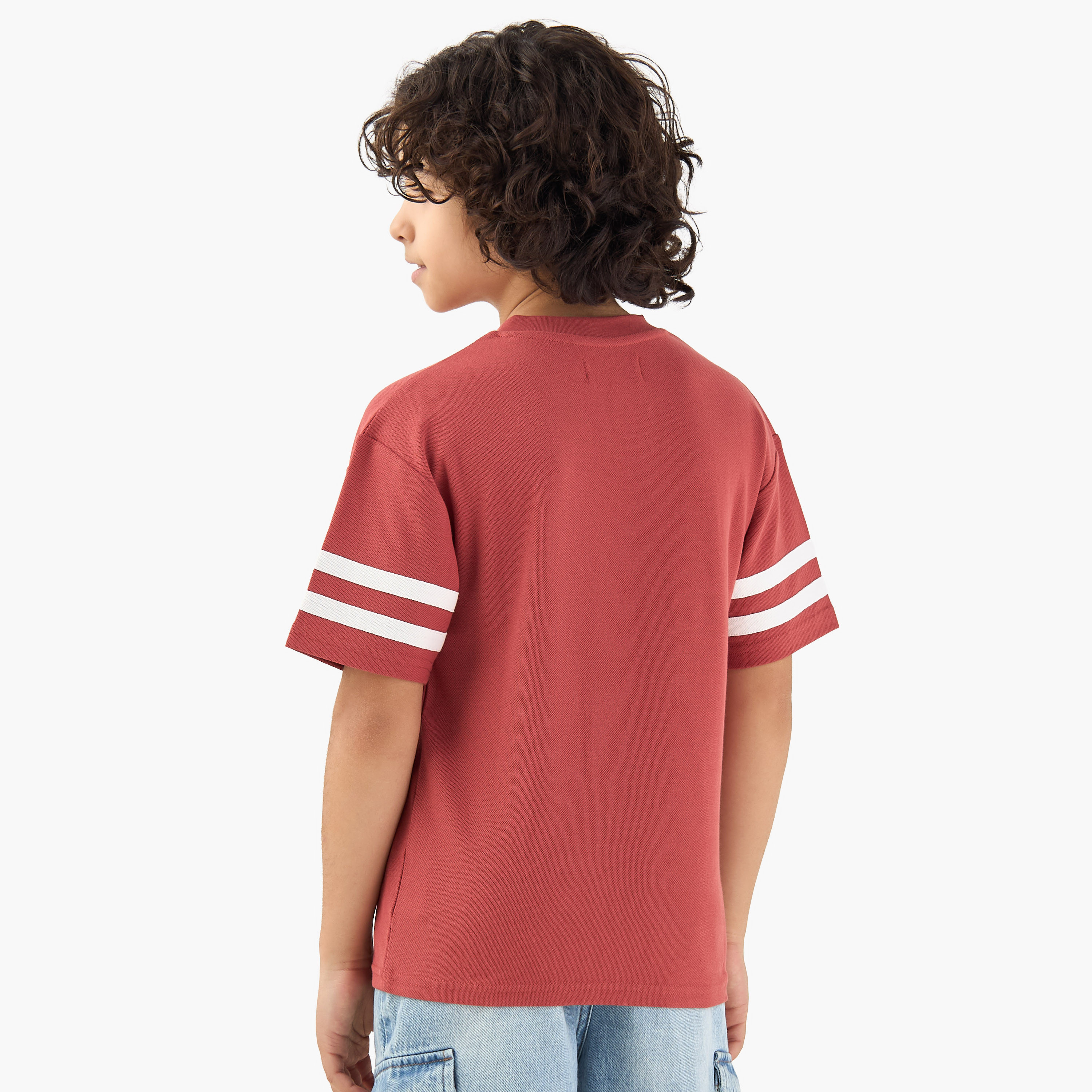 Lee Cooper Crew Neck Short Sleeves T-shirt with Varsity Print-boys-clothing-tshirtsandpolos-image-3