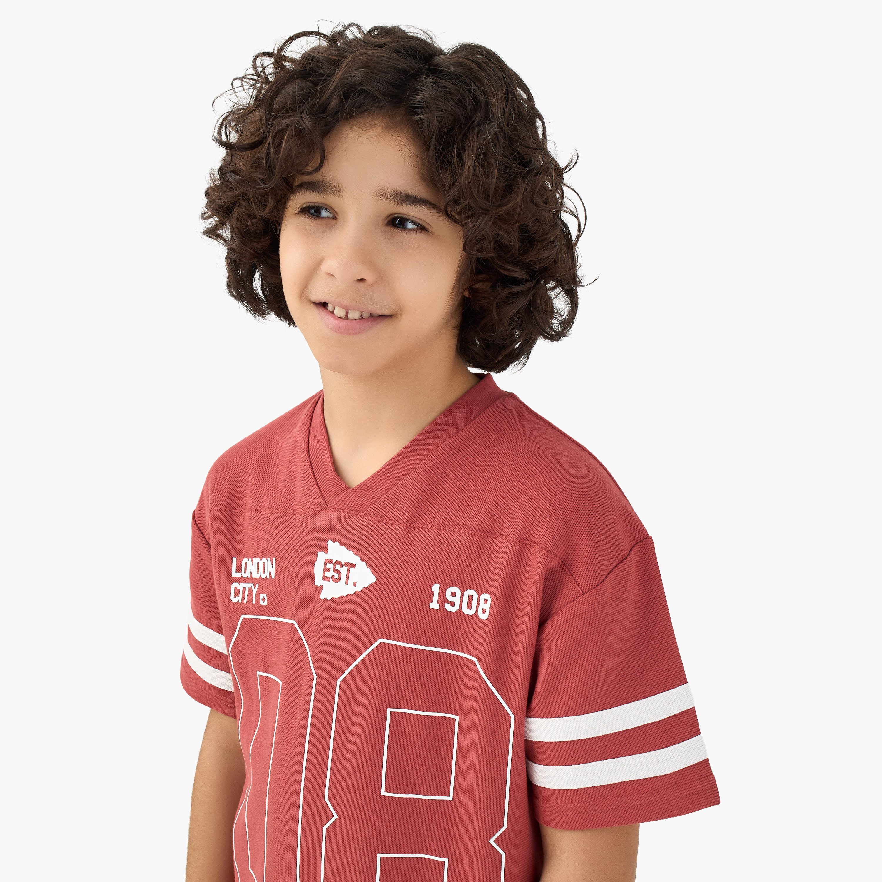 Lee Cooper Crew Neck Short Sleeves T-shirt with Varsity Print-boys-clothing-tshirtsandpolos-image-4
