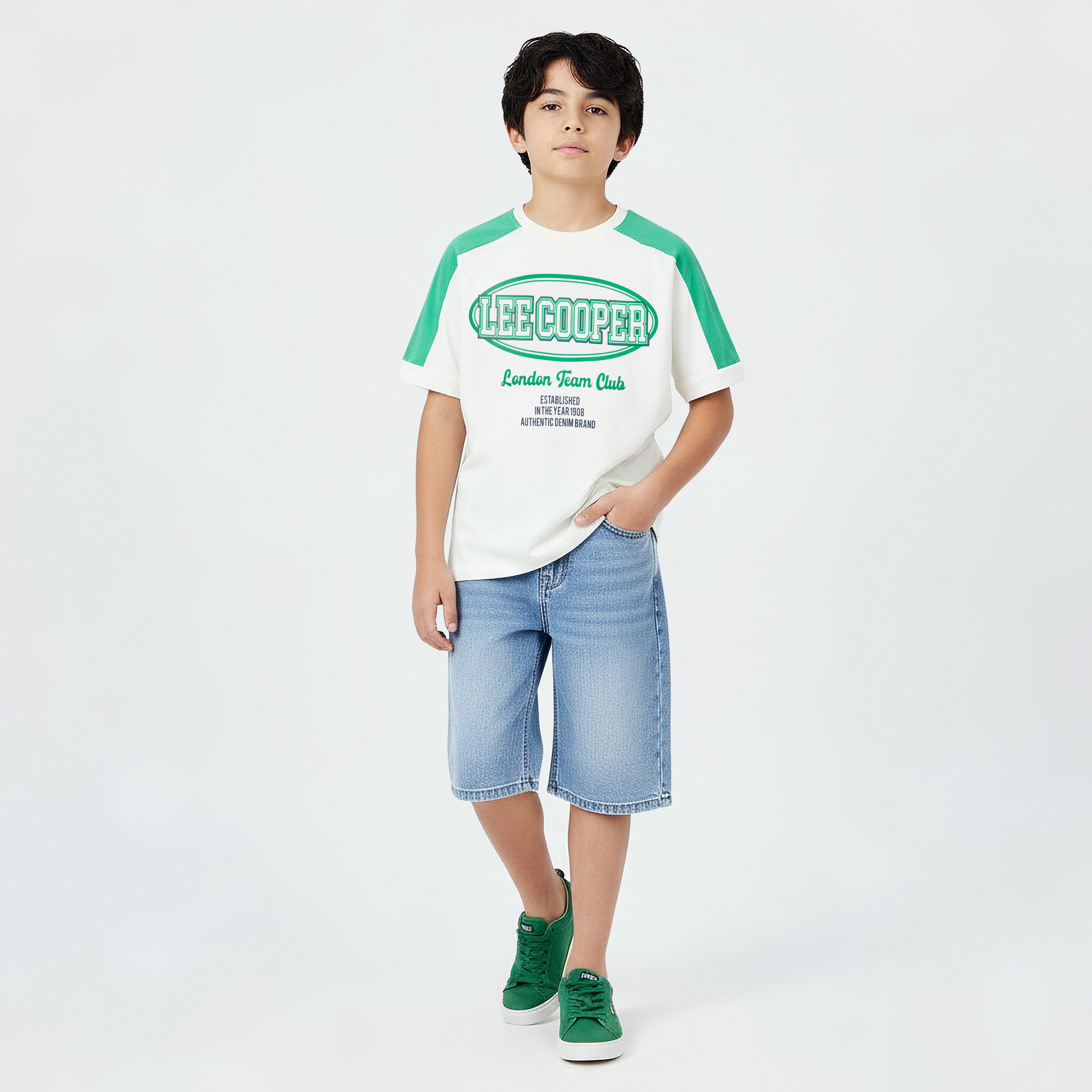 Lee Cooper Crew Neck Short Sleeve T-shirt with Logo Print-boys-clothing-tshirtsandpolos-image-4