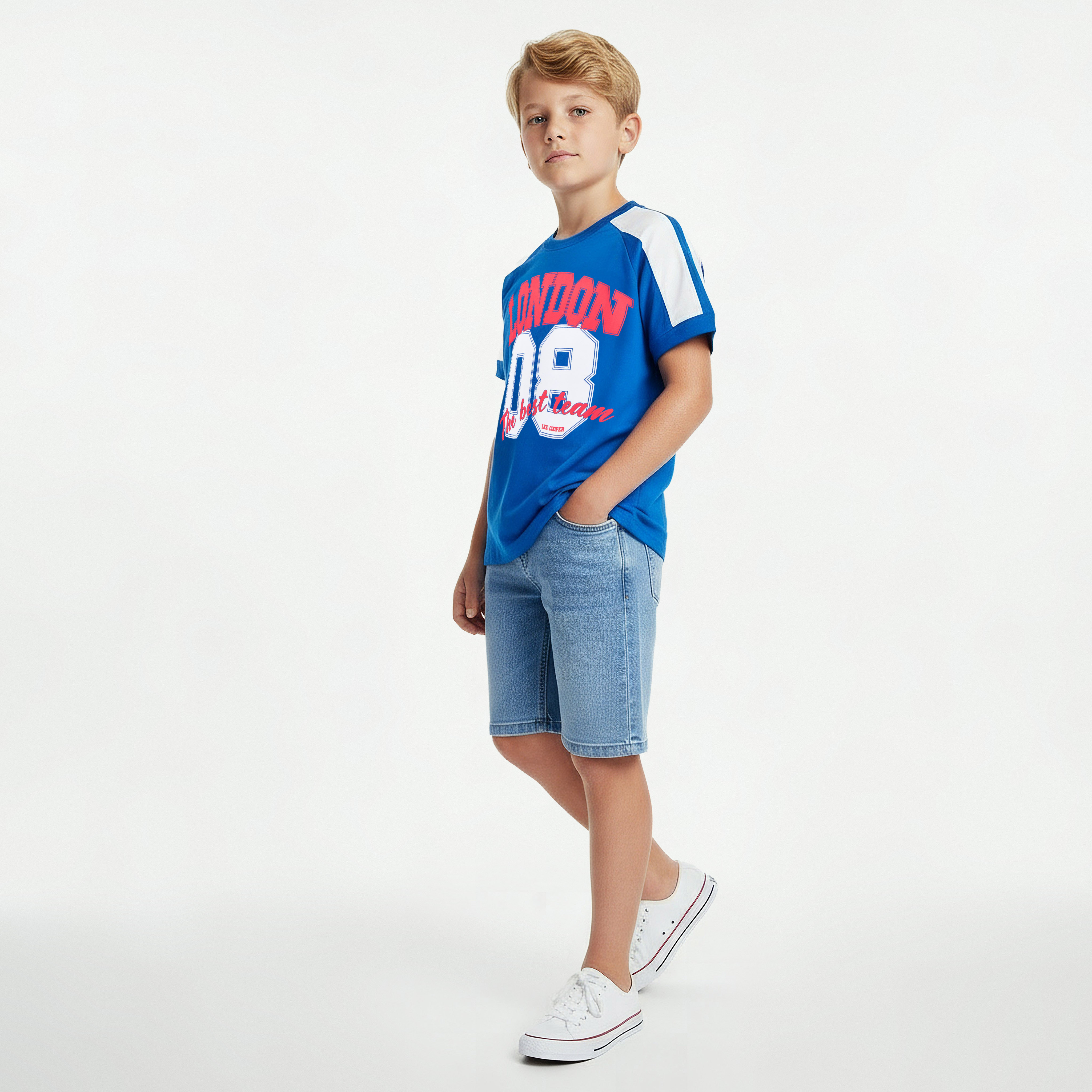 تيشيرت بطبعات فارستي وياقة ضيقة وأكمام قصيرة من لي كوبر-boys-clothing-tshirtsandpolos-image-5
