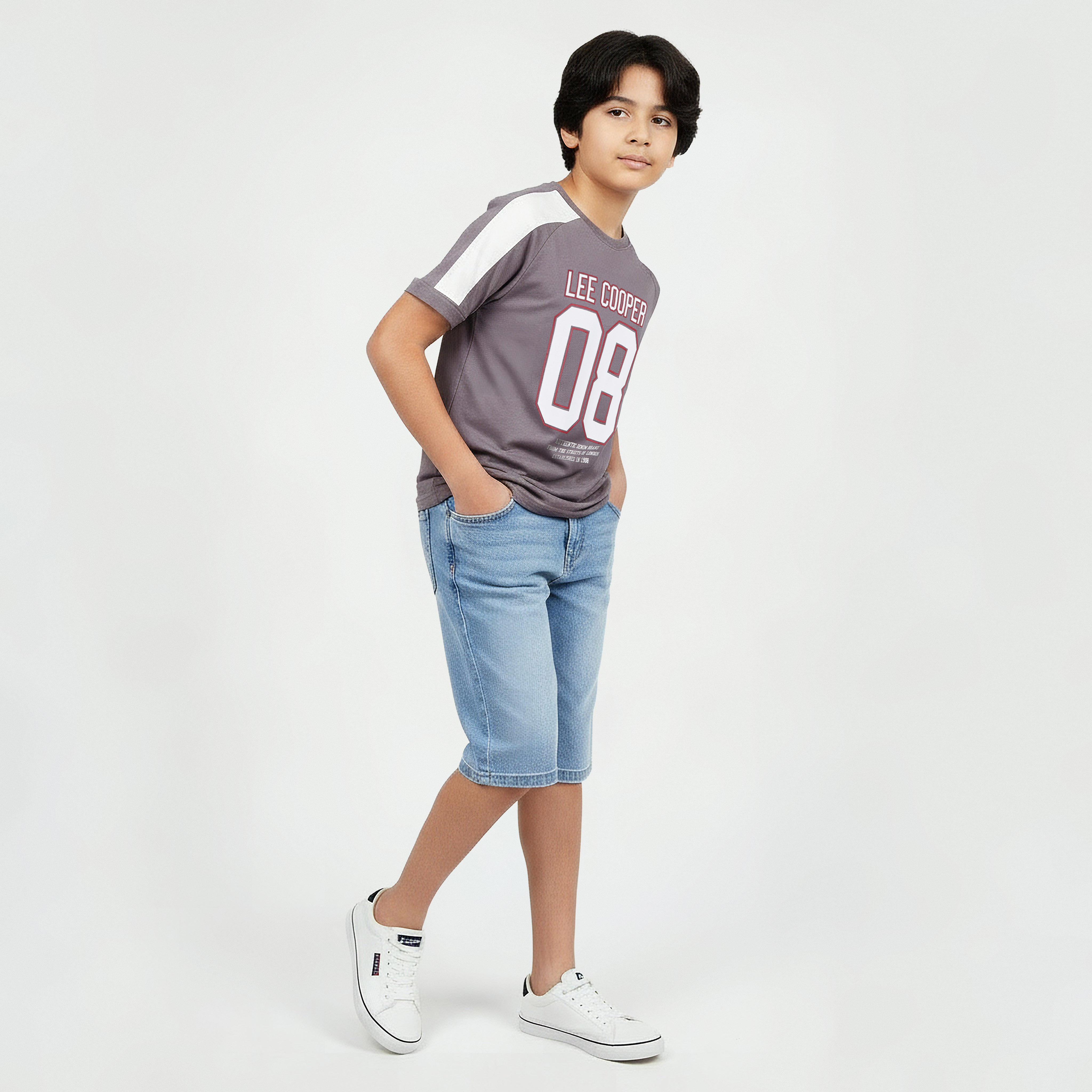 Lee Cooper Crew Neck Short Sleeves T-shirt with Varsity Print-boys-clothing-tshirtsandpolos-image-5