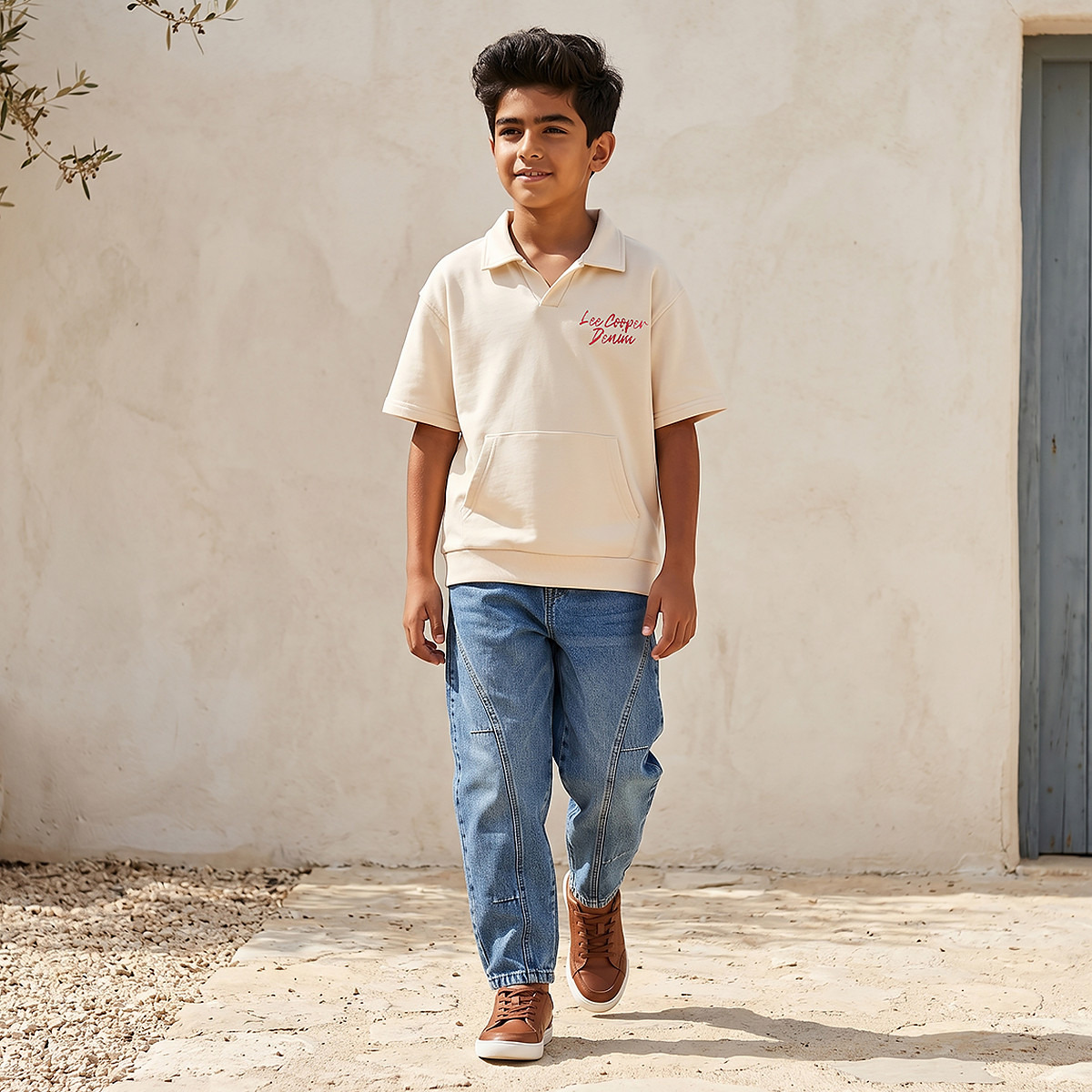 تيشيرت بولو بياقة جوني وأكمام قصيرة من لي كوبر-boys-clothing-tshirtsandpolos-image-2
