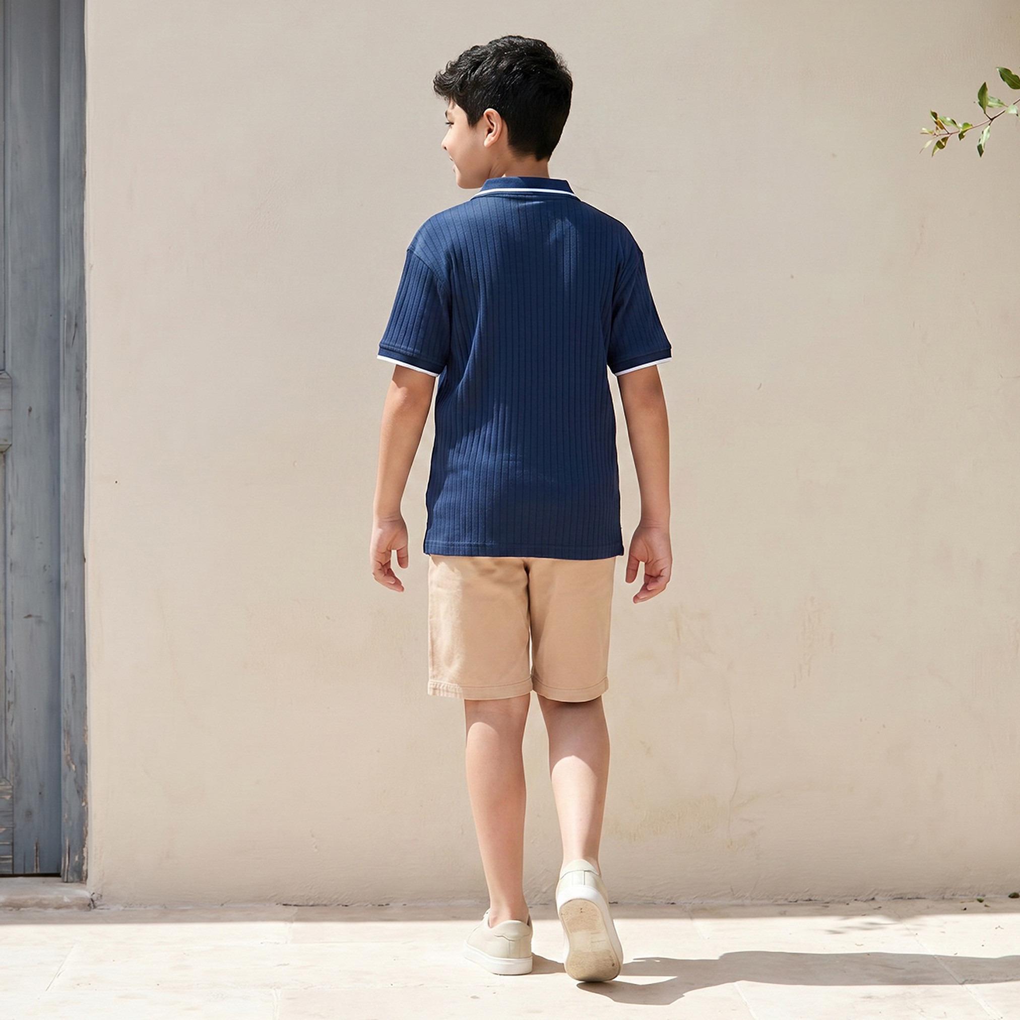 Lee Cooper Johnny Collar Short Sleeves T-shirt with Ribbed Design-boys-clothing-tshirtsandpolos-image-3