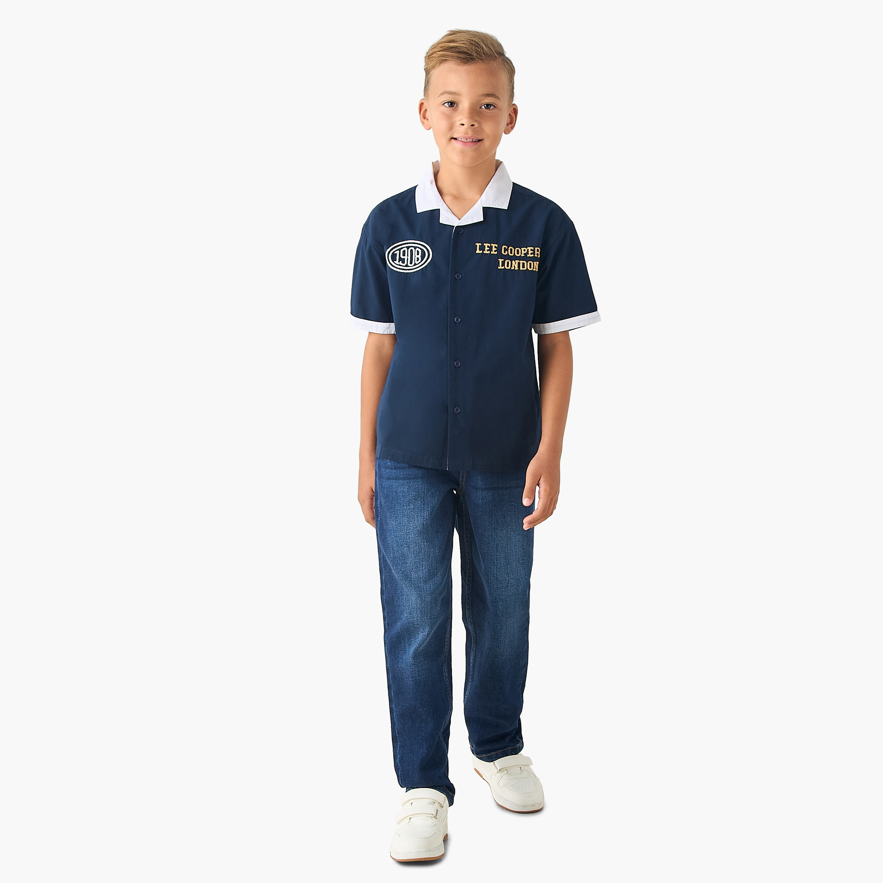 تيشيرت بياقة بولو وطبعات وأكمام قصيرة من لي كوبر-boys-clothing-tshirtsandpolos-image-4