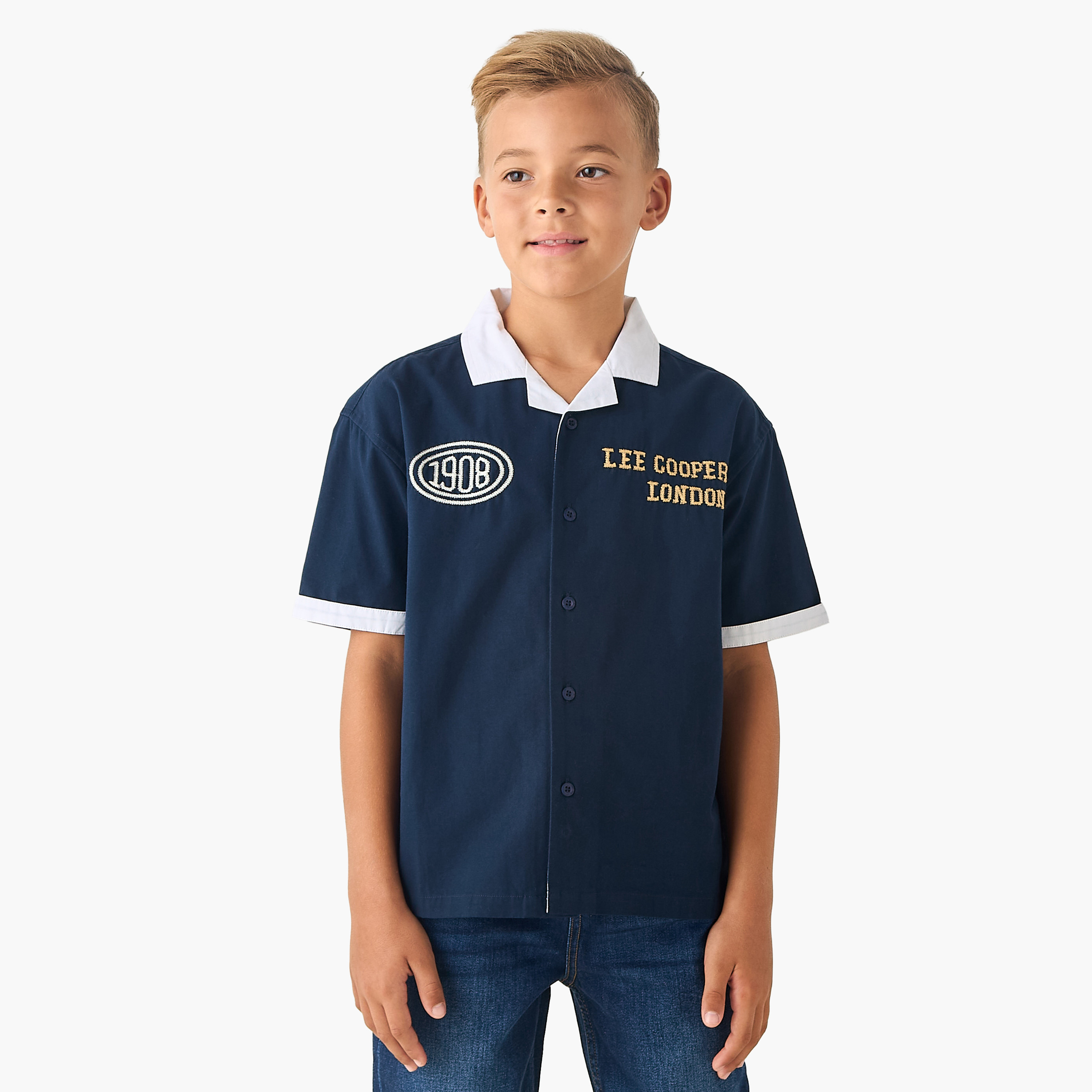 تيشيرت بياقة بولو وطبعات وأكمام قصيرة من لي كوبر-boys-clothing-tshirtsandpolos-image-3