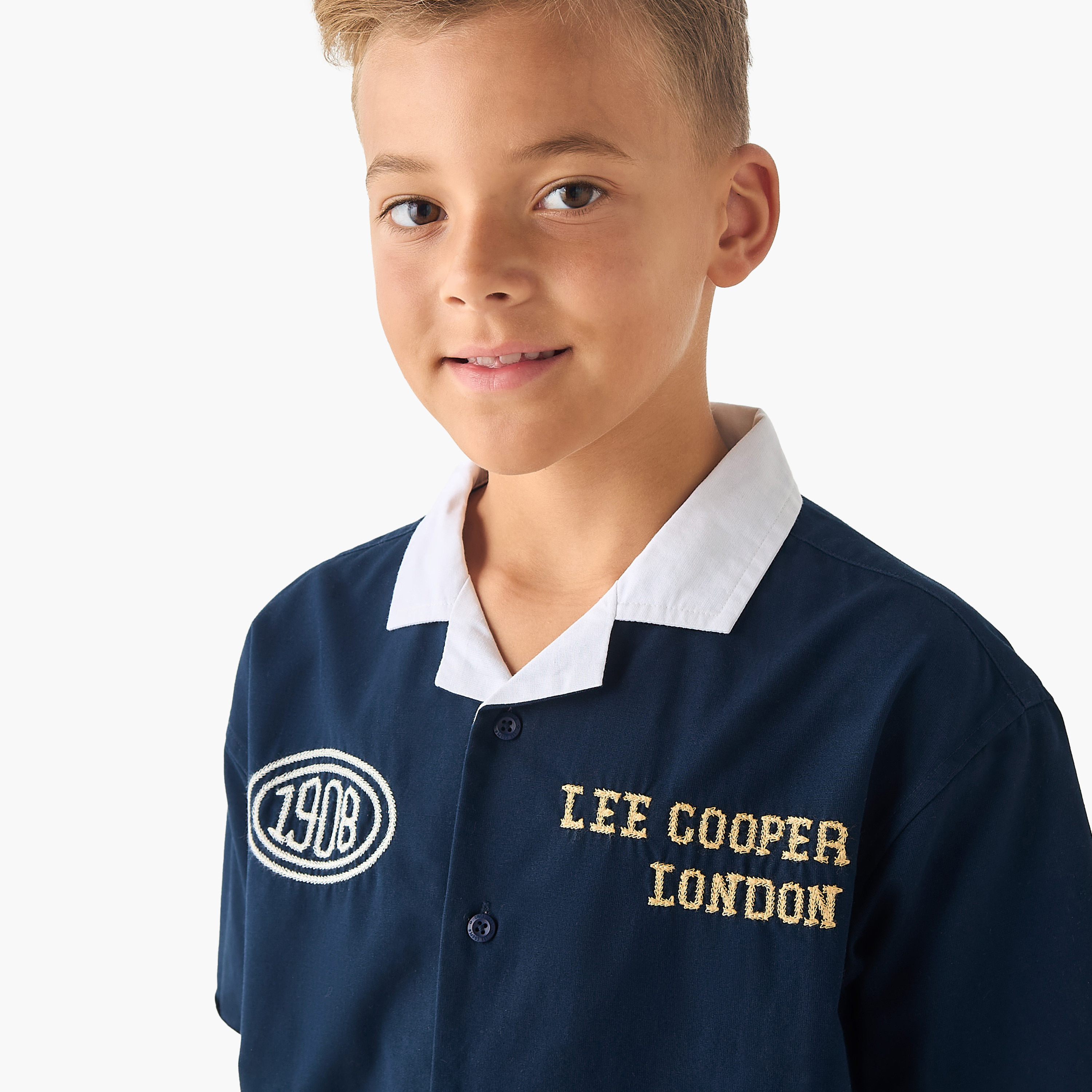 تيشيرت بياقة بولو وطبعات وأكمام قصيرة من لي كوبر-boys-clothing-tshirtsandpolos-image-2