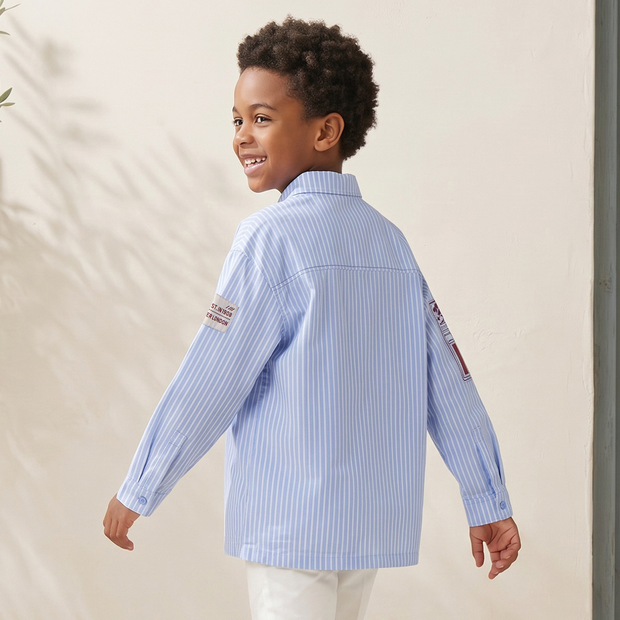 Lee Cooper Long Sleeves Shirt with Stripes-boys-clothing-shirts-image-3