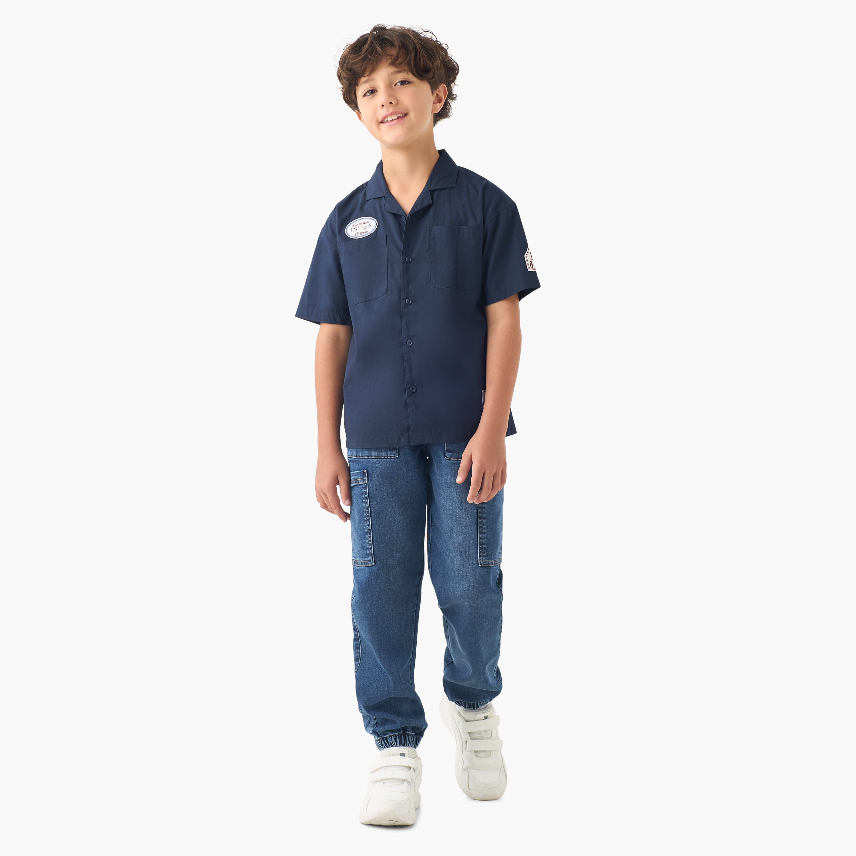 Lee Cooper Short Sleeves Shirt with Applique Detail-boys-clothing-shirts-image-2