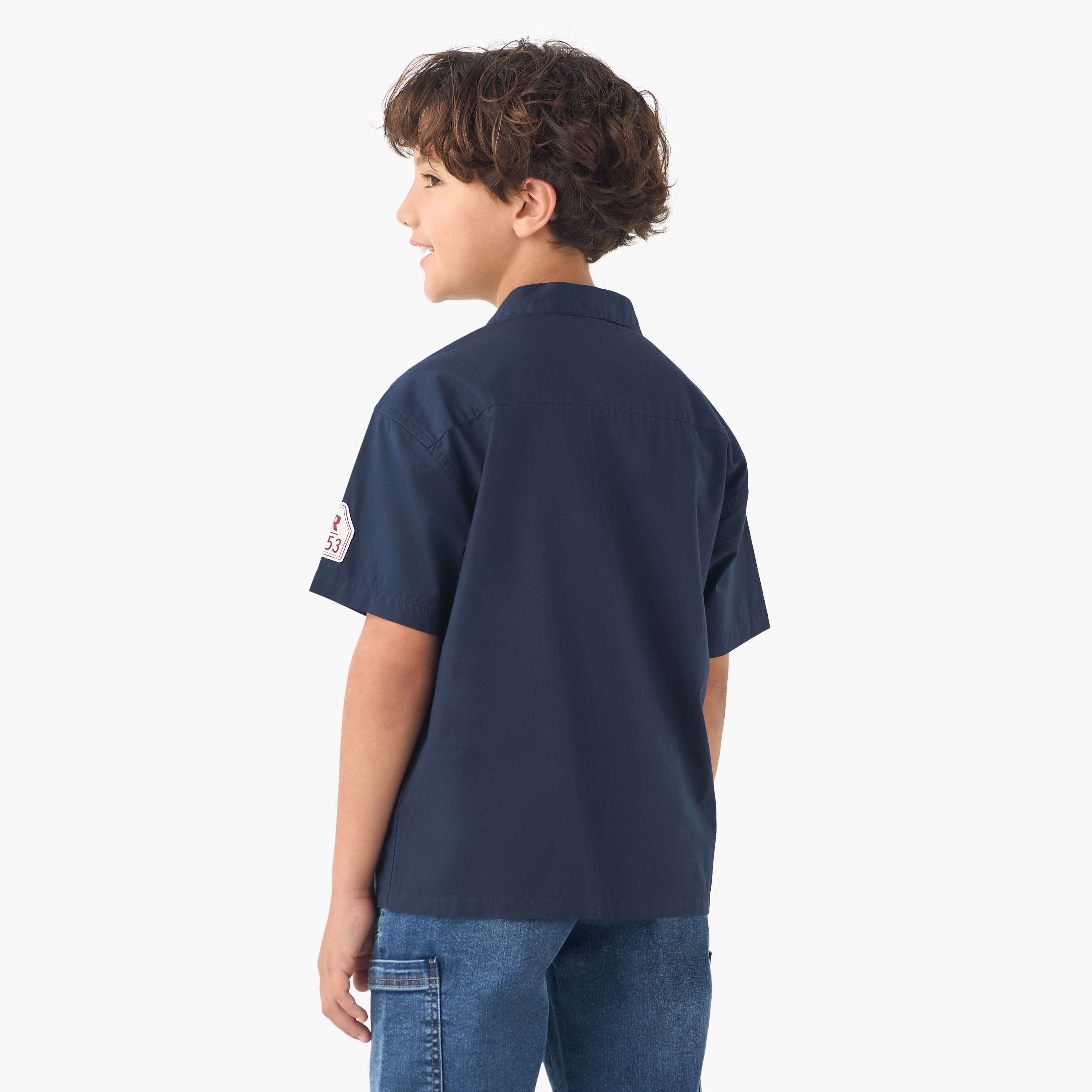 Lee Cooper Short Sleeves Shirt with Applique Detail-boys-clothing-shirts-image-3