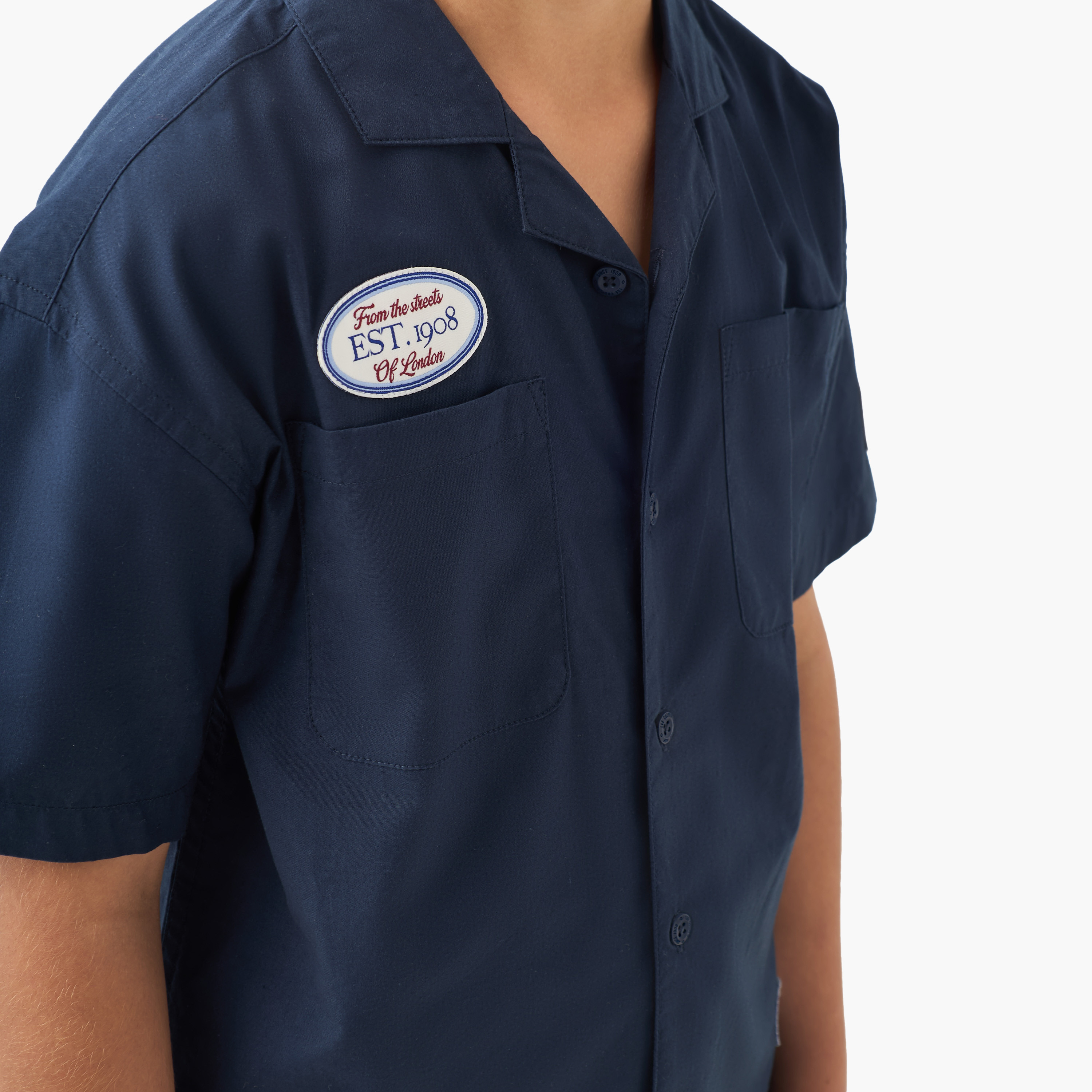 Lee Cooper Short Sleeves Shirt with Applique Detail-boys-clothing-shirts-image-4