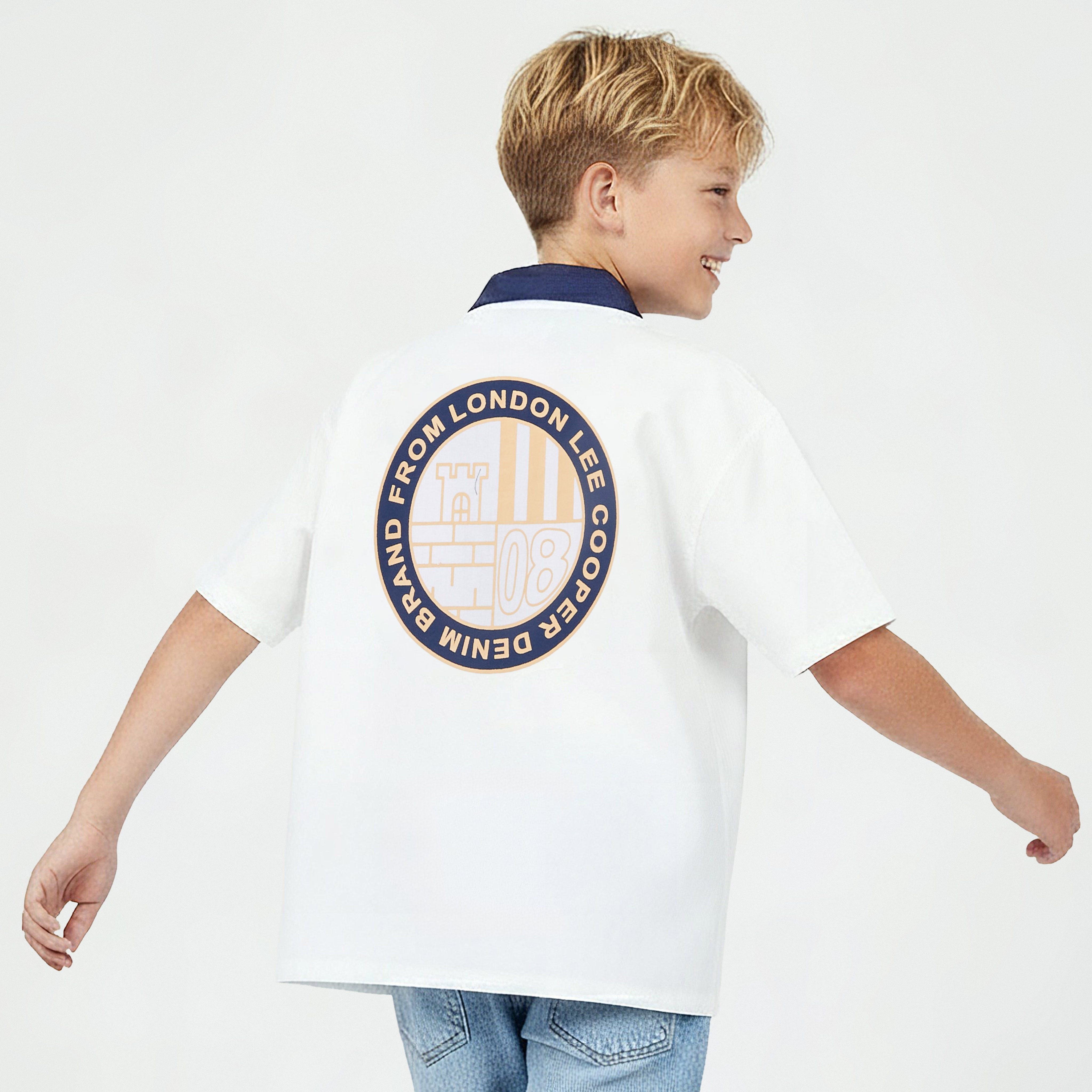 Lee Cooper Short Sleeves Shirt with Graphic Print-boys-clothing-shirts-image-1