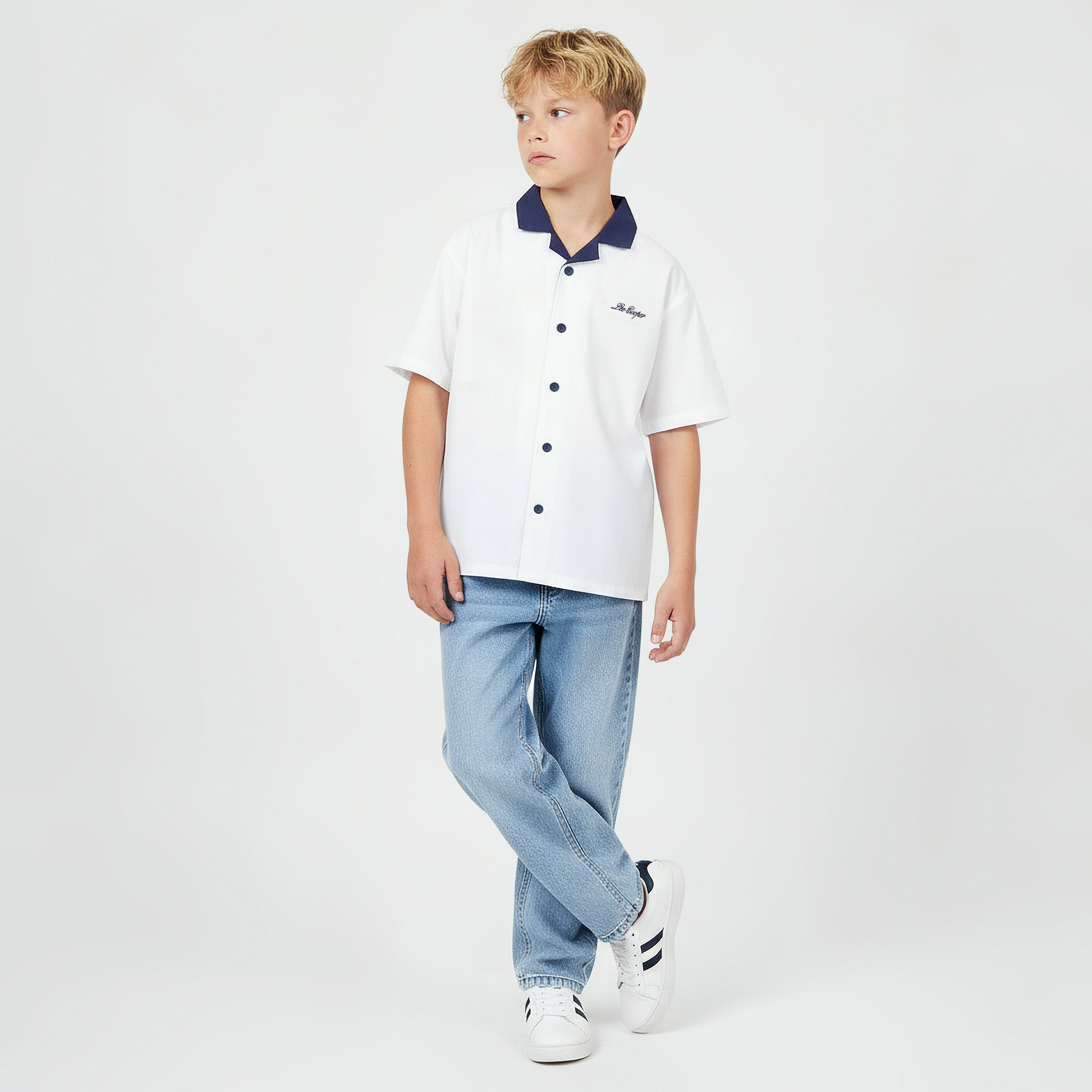 Lee Cooper Short Sleeves Shirt with Graphic Print-boys-clothing-shirts-image-2