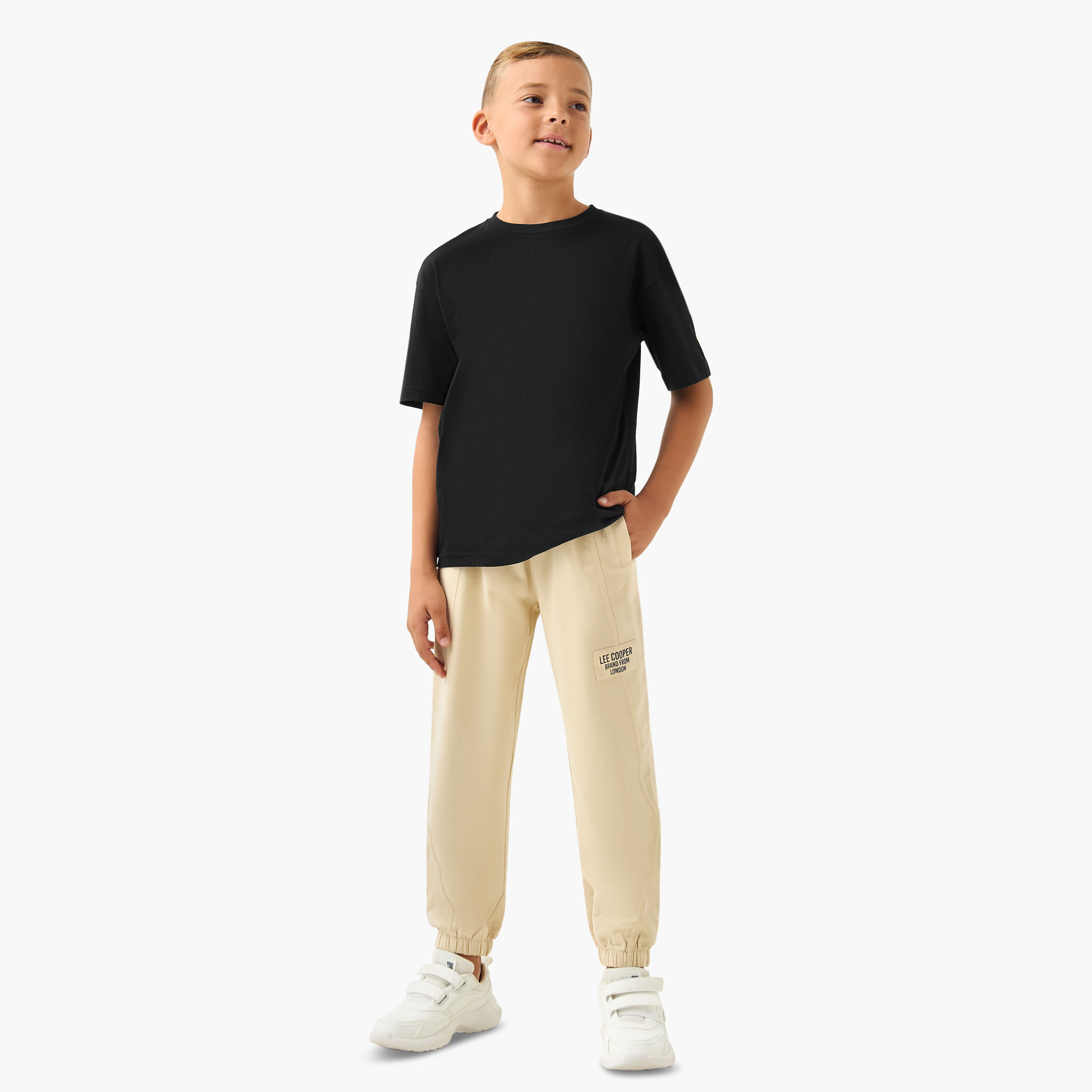 Lee Cooper Drawstring Waist Joggers with Pockets-boys-clothing-bottoms-joggersandtrackpants-image-2