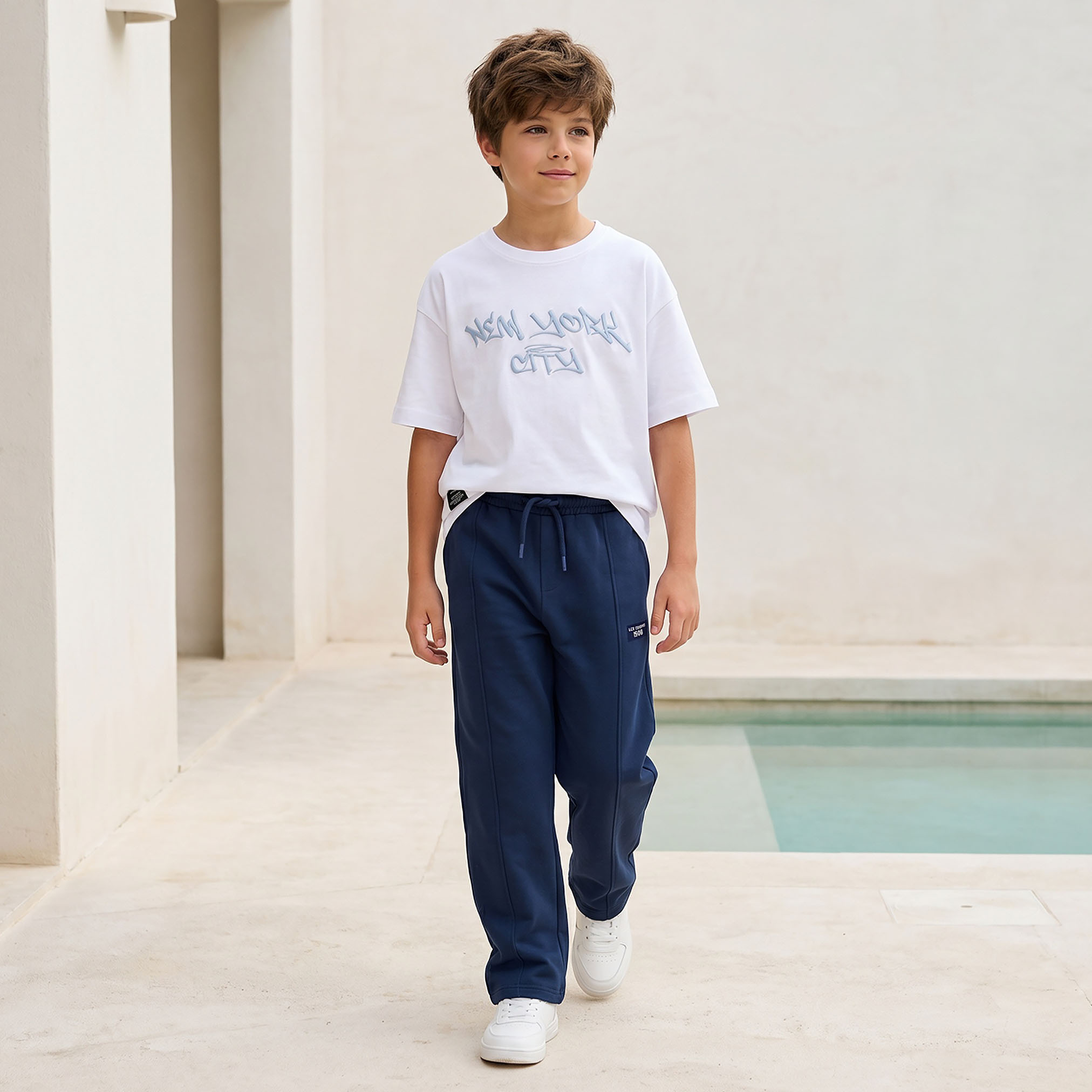 Lee Cooper Drawstring Waist Track Pants with Pockets-boys-clothing-bottoms-joggersandtrackpants-image-2