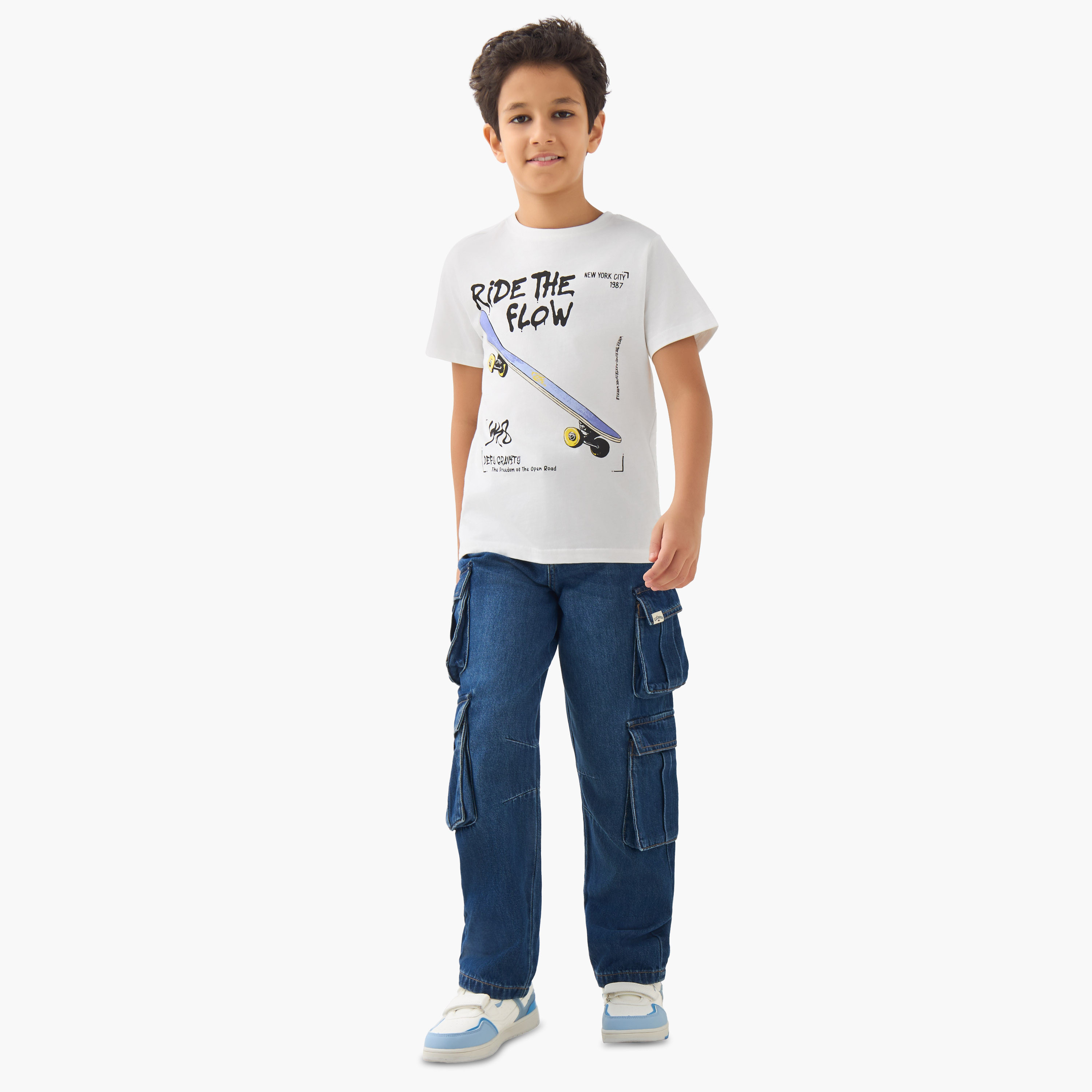 Lee Cooper Cargo Jeans with Pockets-boys-clothing-bottoms-jeans-image-2