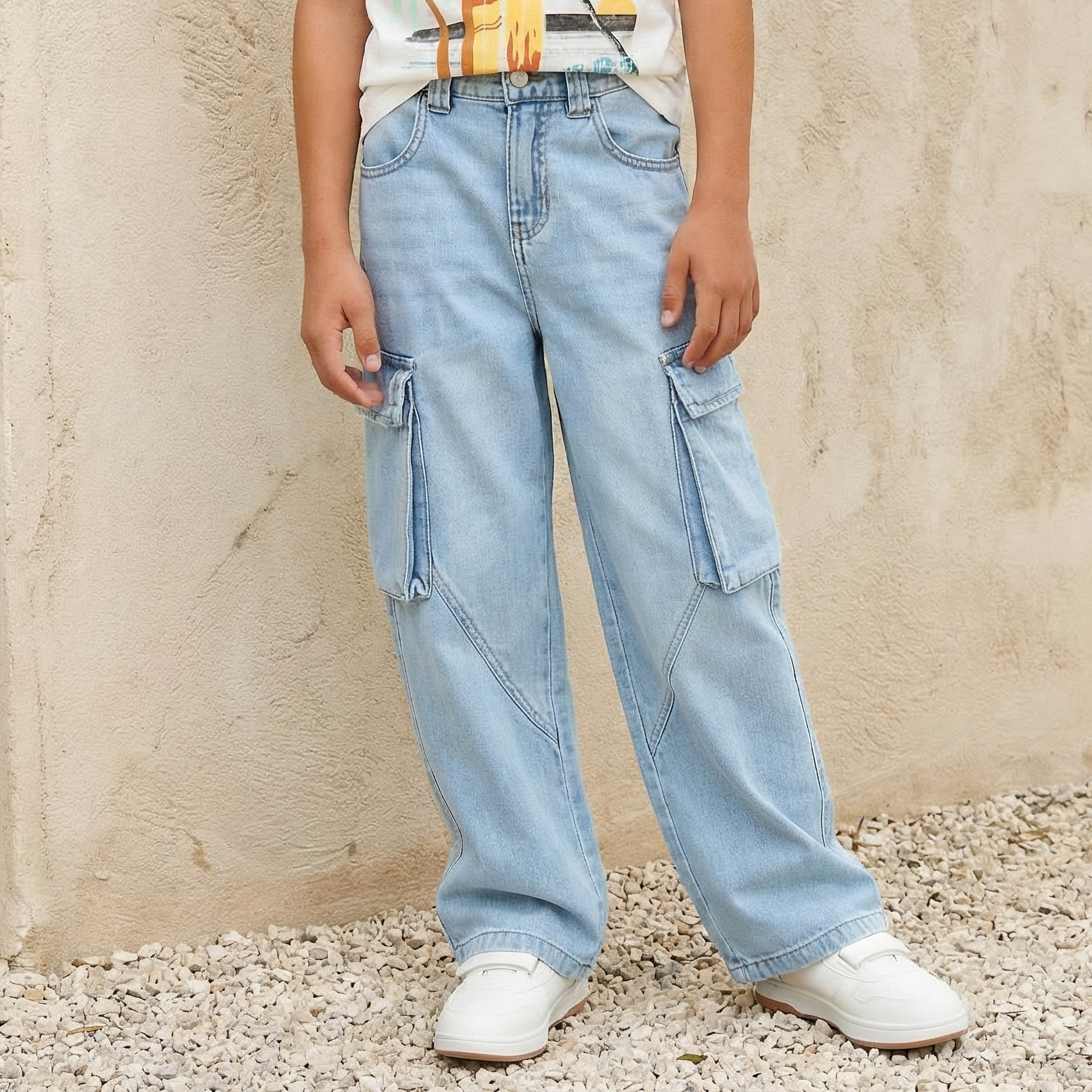 Lee Cooper Jeans with Flap Pockets-boys-clothing-bottoms-jeans-image-1