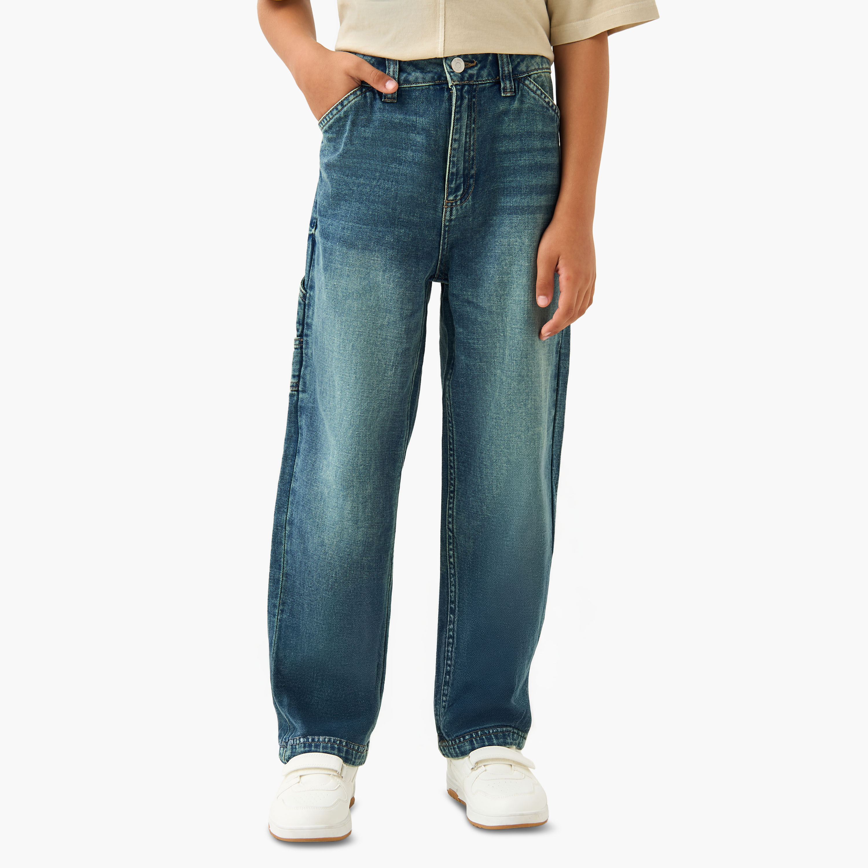 Lee Cooper Loose Fit Jeans with Pockets-boys-clothing-bottoms-jeans-image-1