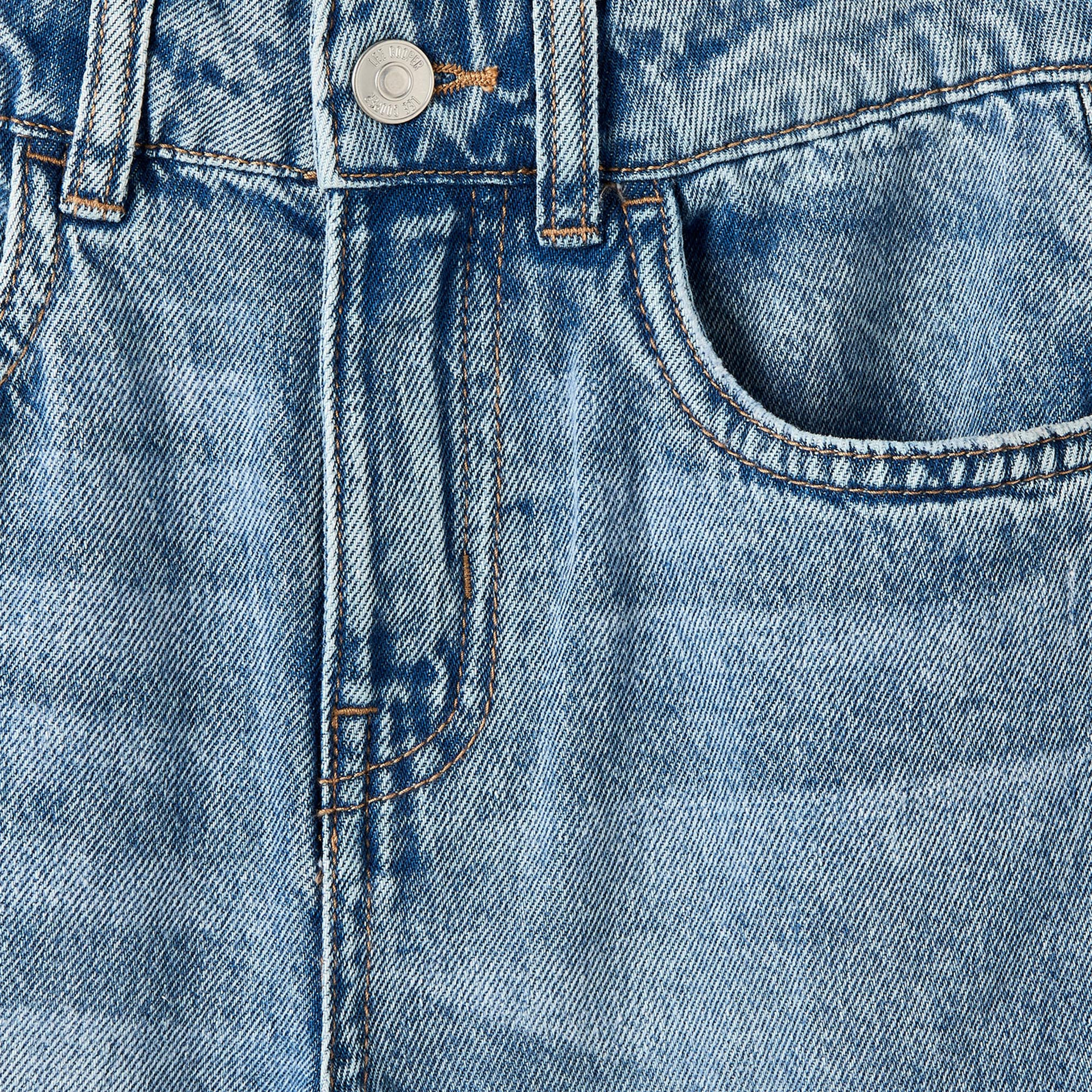 Lee Cooper Button Waist Denim Shorts with Cargo Pockets-boys-clothing-bottoms-shorts-image-4