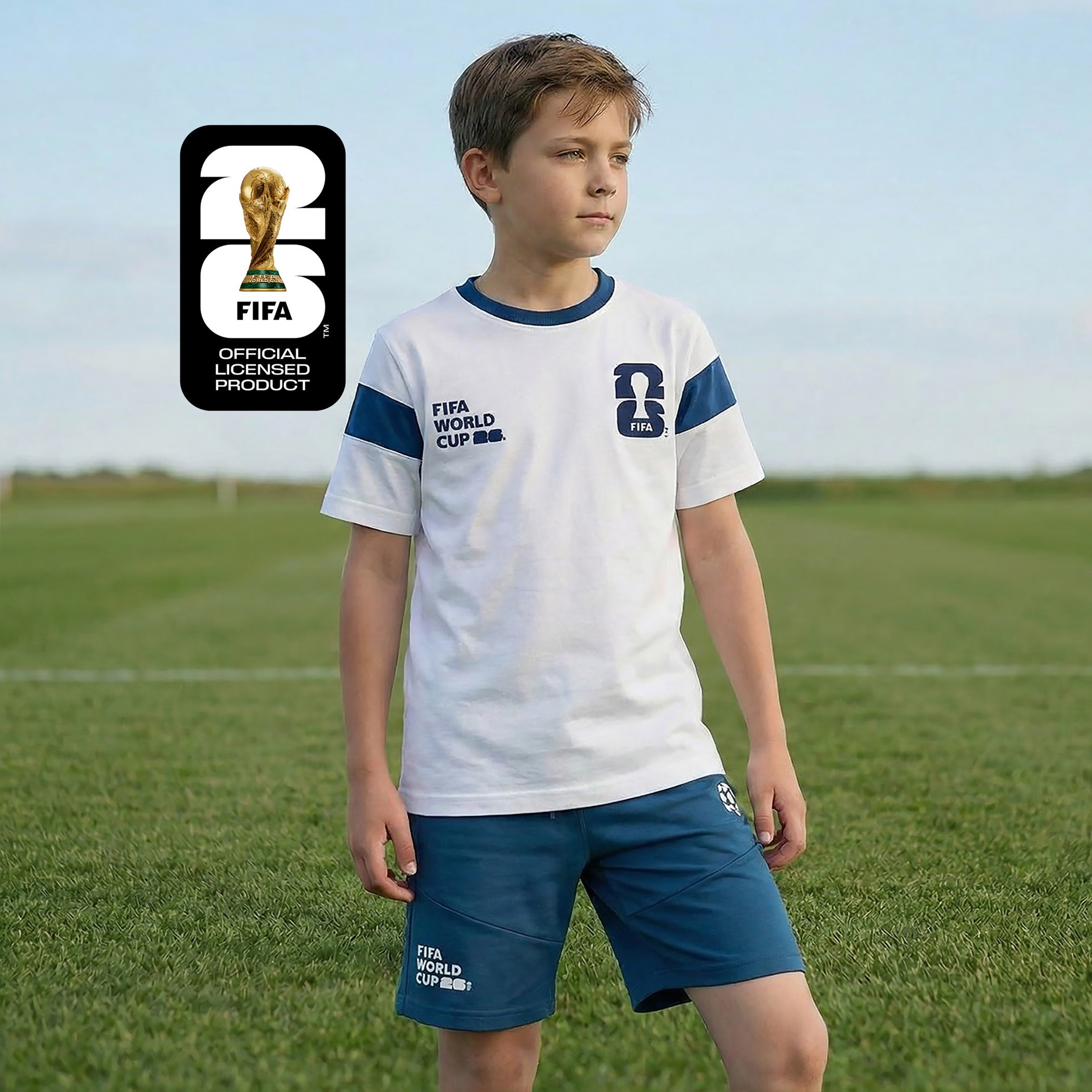 FIFA Crew Neck Short Sleeves T-shirt with World Cup Print-sports-boys-clothing-tops-image-1