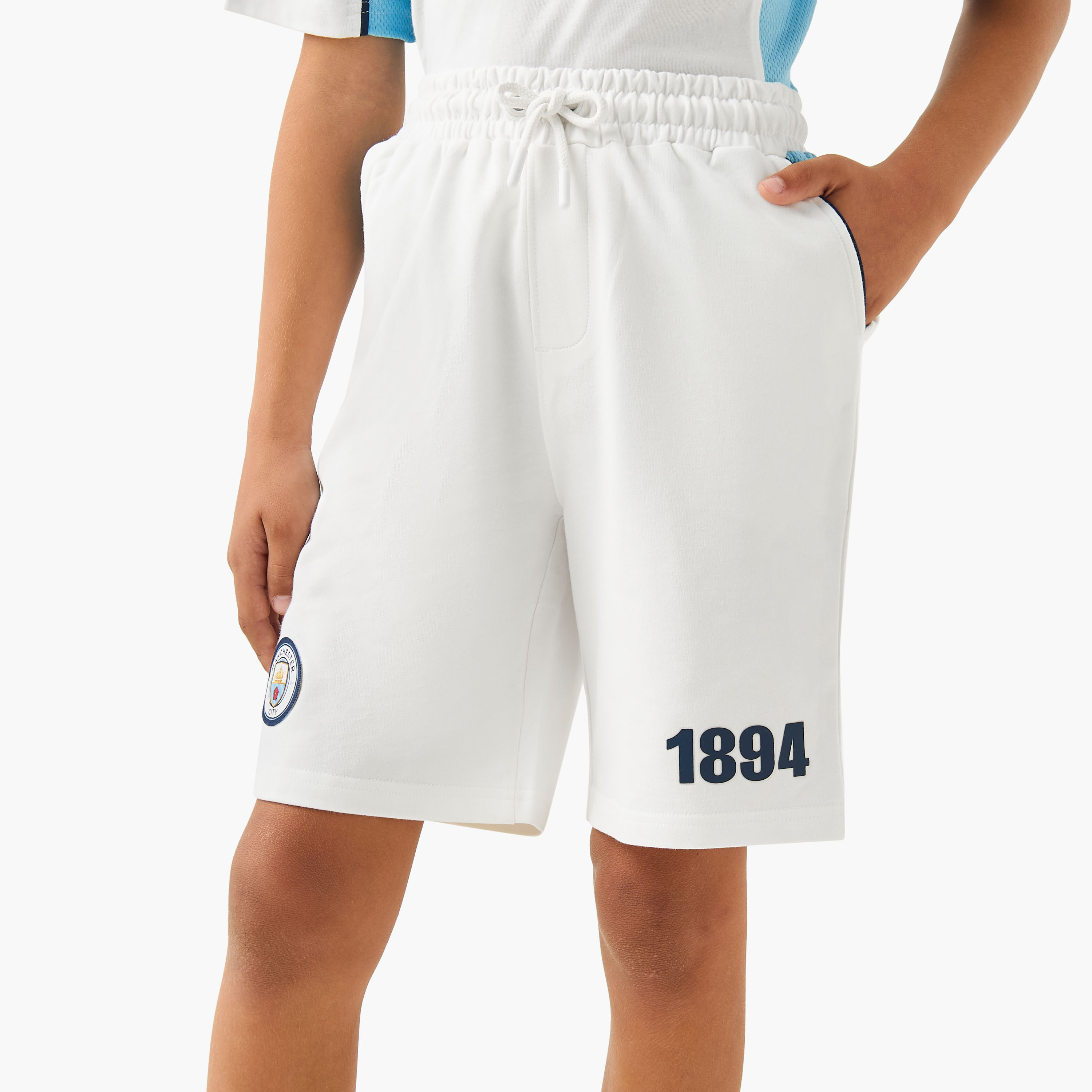 Manchester City Crew Neck Short Sleeves T-shirt and Shorts Set with Panel-boys-clothing-setsandcoords-image-3