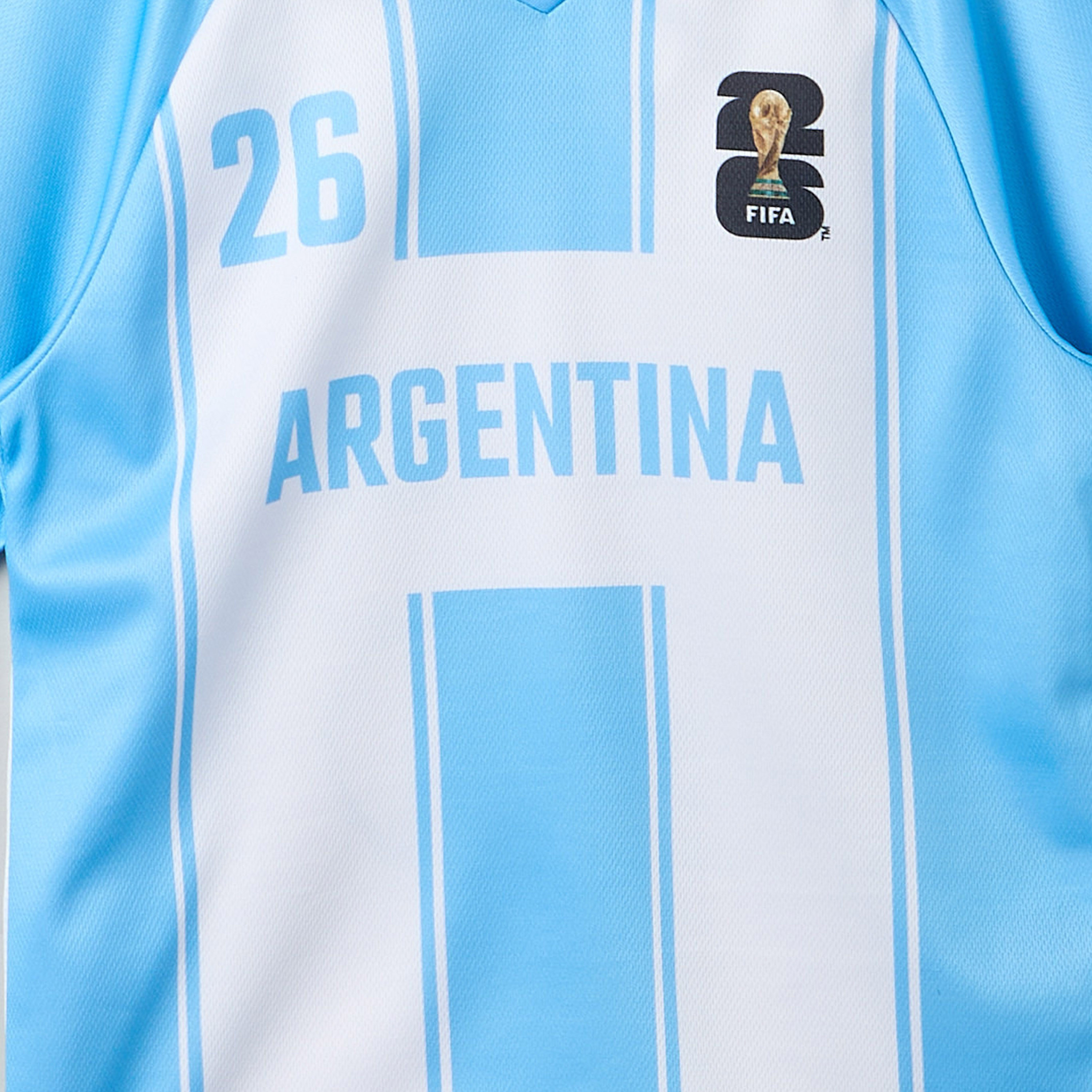 FIFA V-Neck Short Sleeves T-shirt and Shorts Set with Argentina Print-boys-clothing-sportswear-sets-image-4