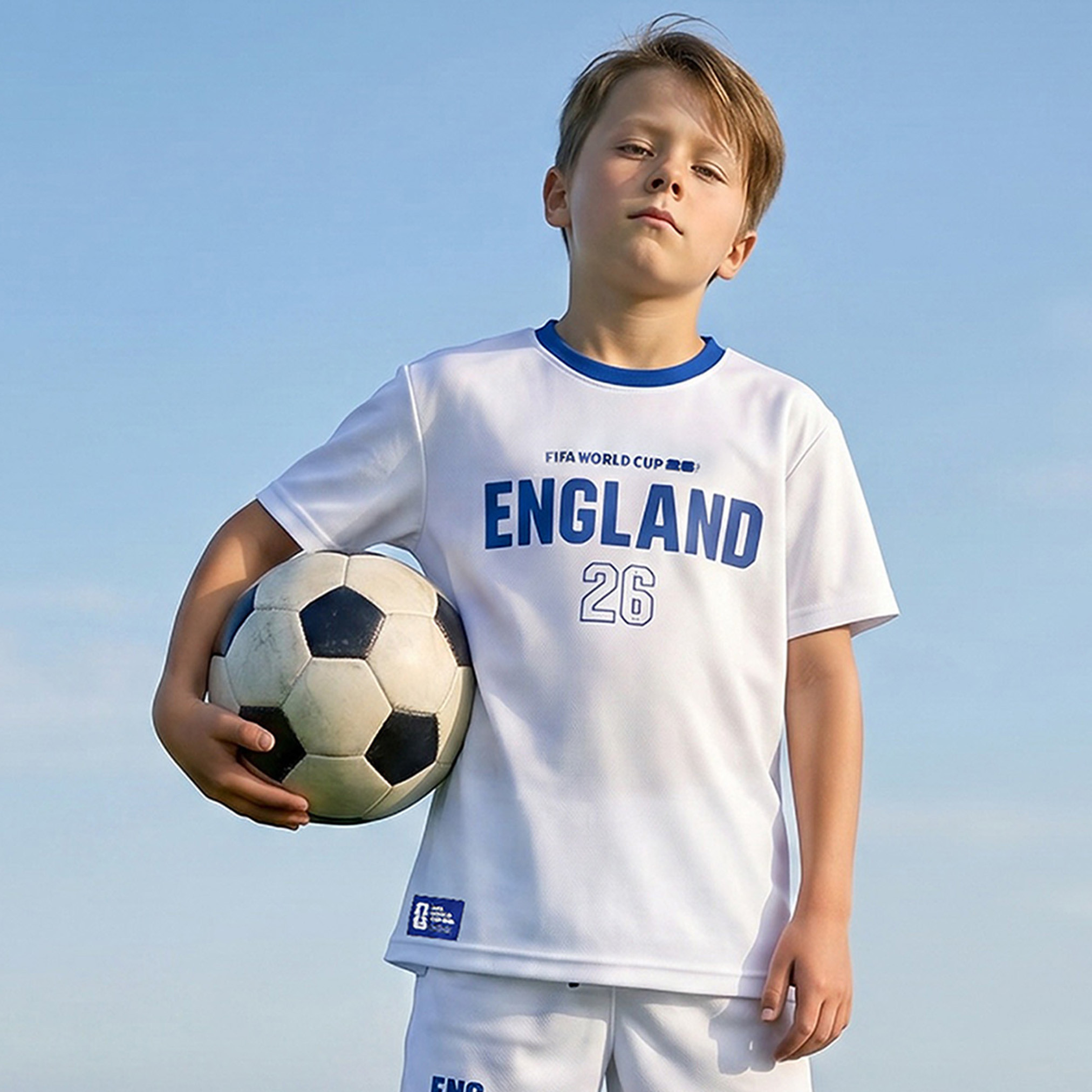 FIFA Crew Neck Short Sleeves T-shirt and Shorts Set with England Print-boys-clothing-sportswear-sets-image-2