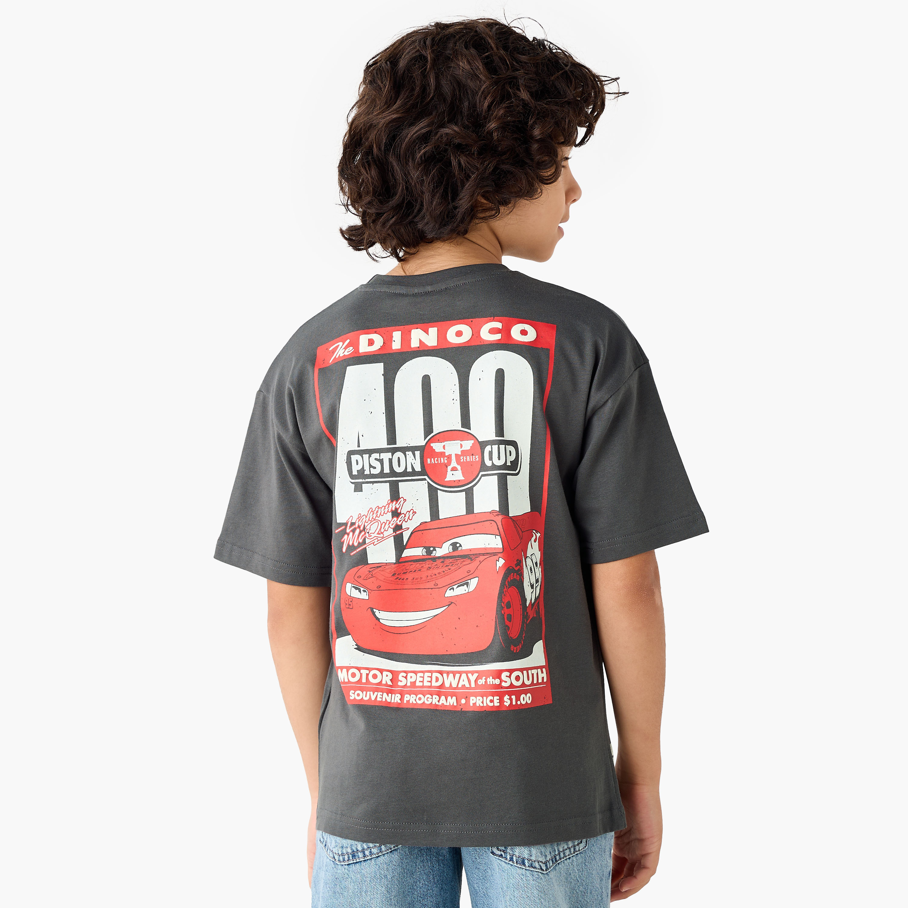 تيشيرت بياقة ضيقة وأكمام قصيرة وطبعات كارز من ديزني-boys-clothing-tshirtsandpolos-image-1