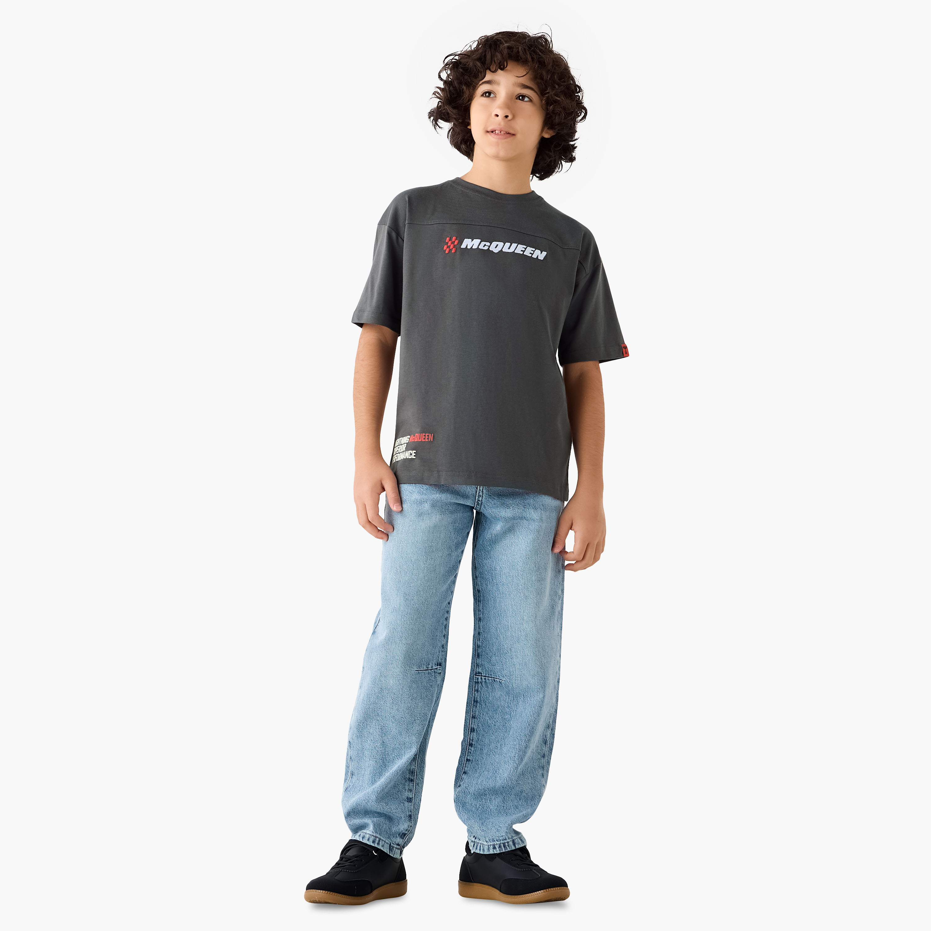 تيشيرت بياقة ضيقة وأكمام قصيرة وطبعات كارز من ديزني-boys-clothing-tshirtsandpolos-image-2