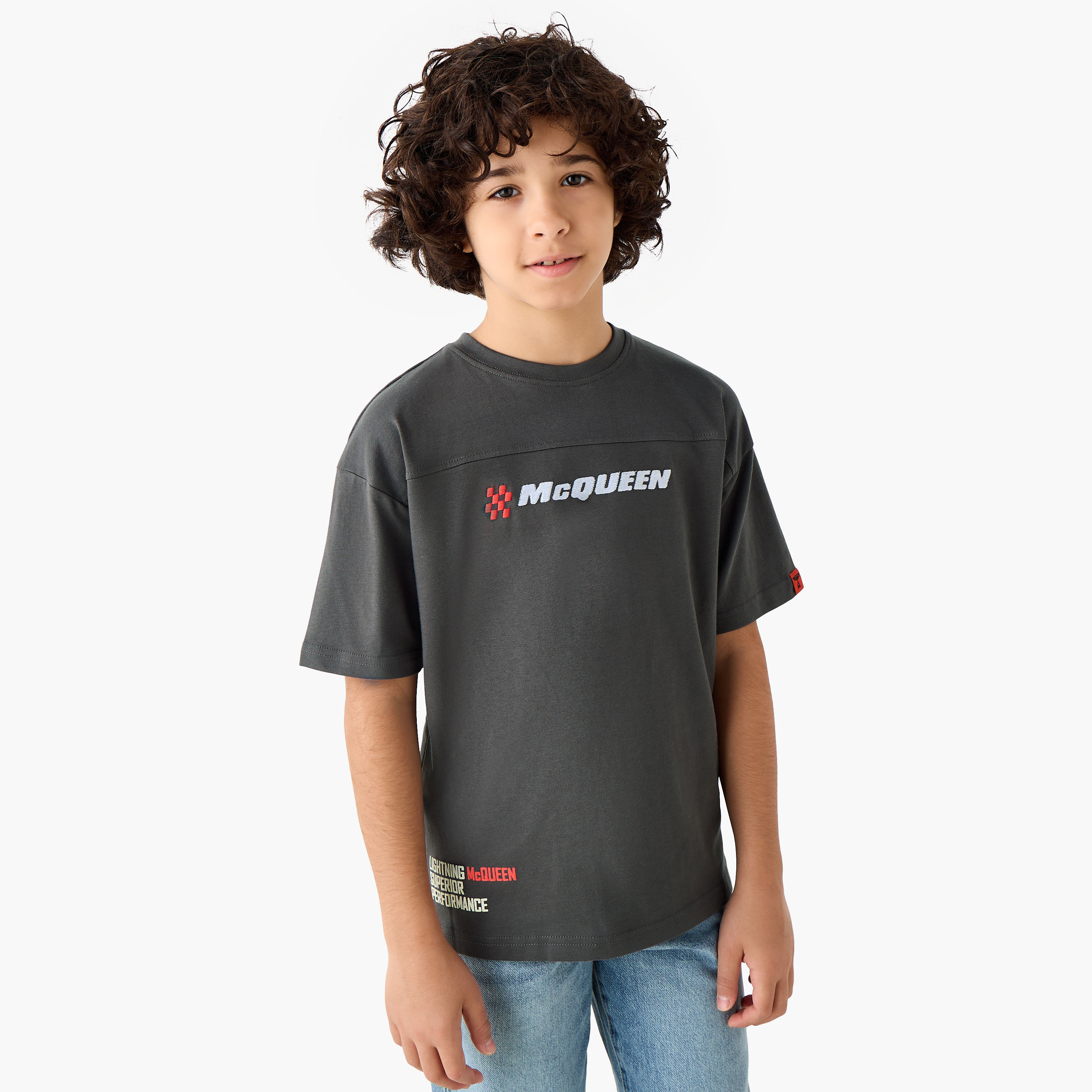 تيشيرت بياقة ضيقة وأكمام قصيرة وطبعات كارز من ديزني-boys-clothing-tshirtsandpolos-image-3