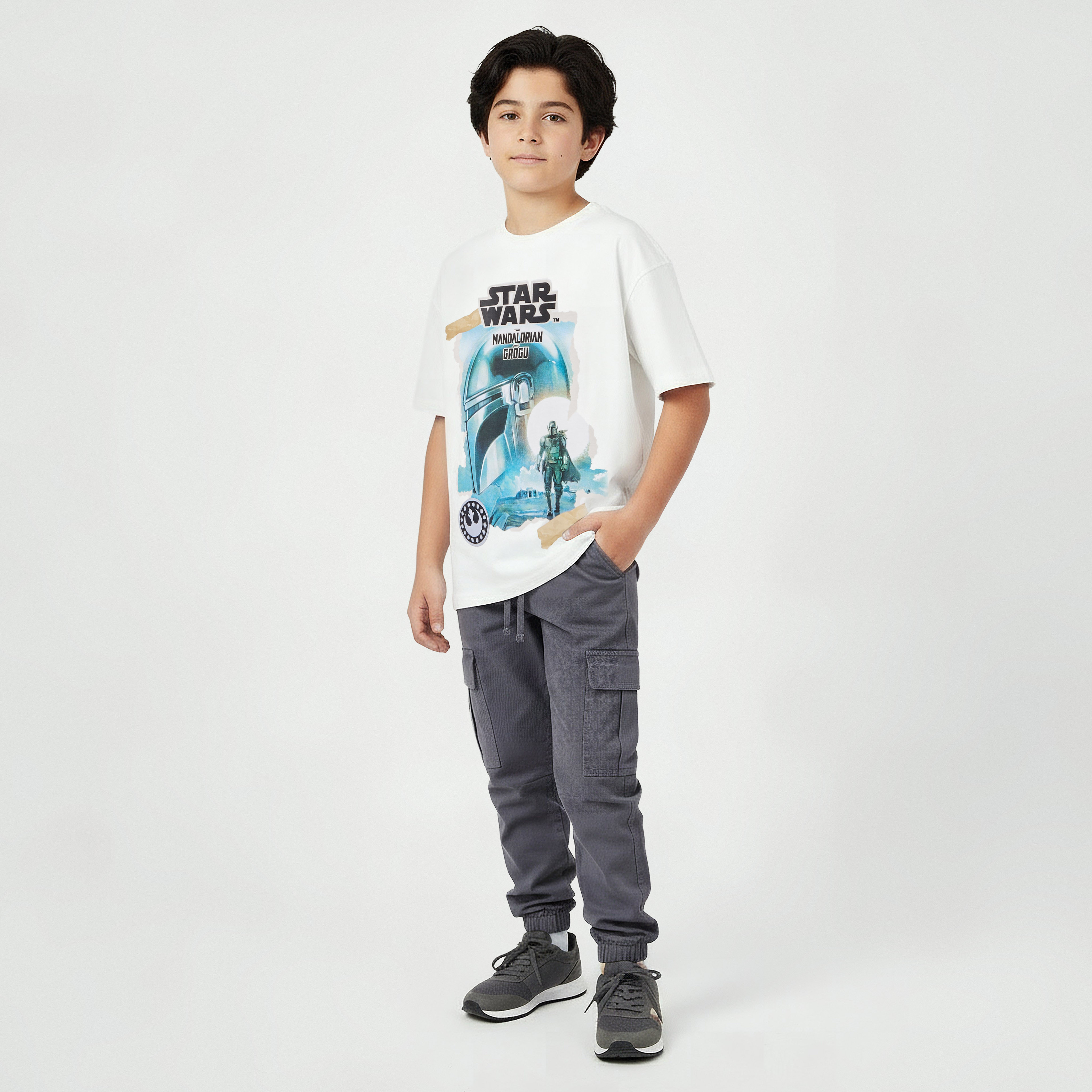 Disney Crew Neck Short Sleeves T-shirt with Star Wars Print-boys-clothing-tshirtsandpolos-image-5