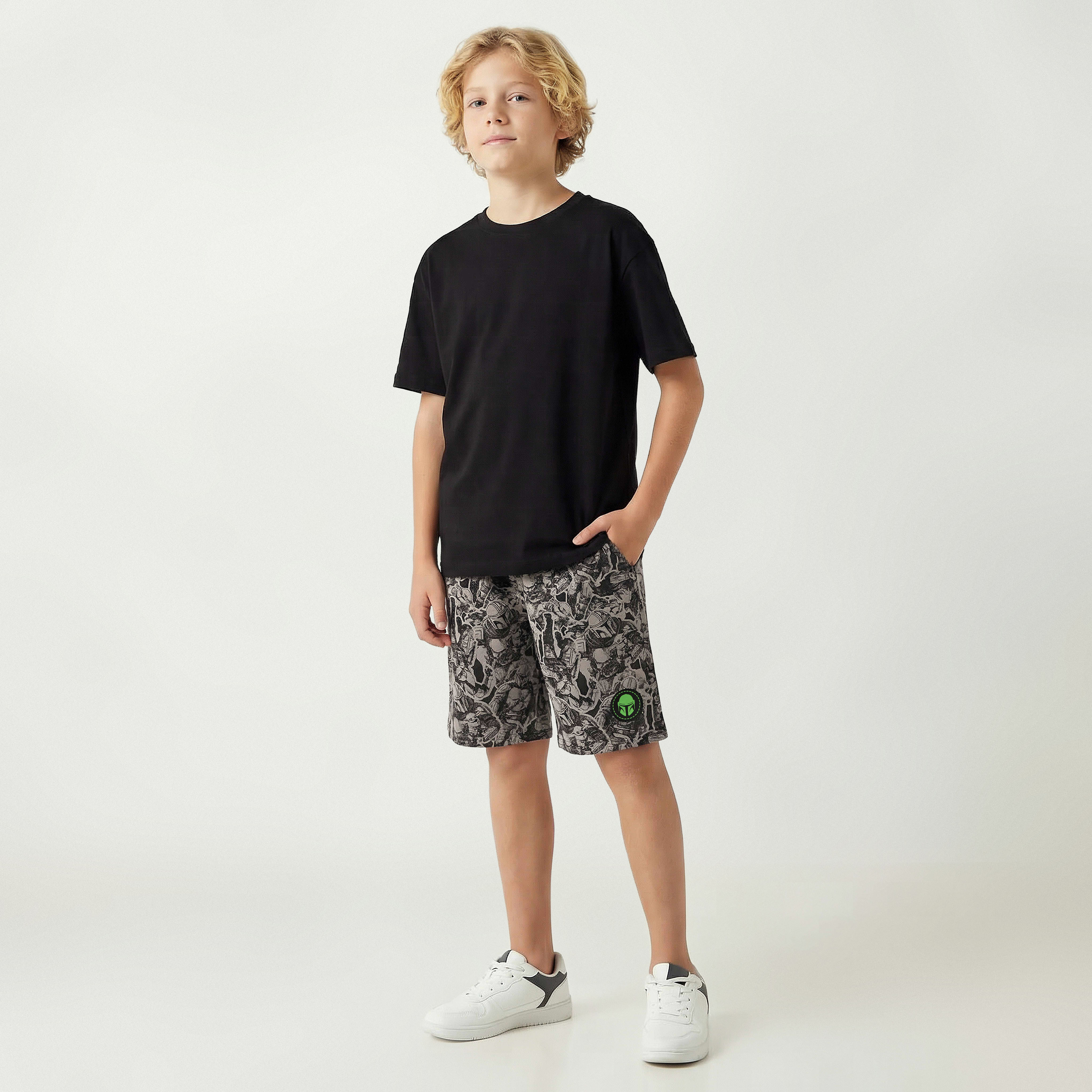 Disney Drawstring Waist Shorts with Star Wars Print-boys-clothing-bottoms-shorts-image-3
