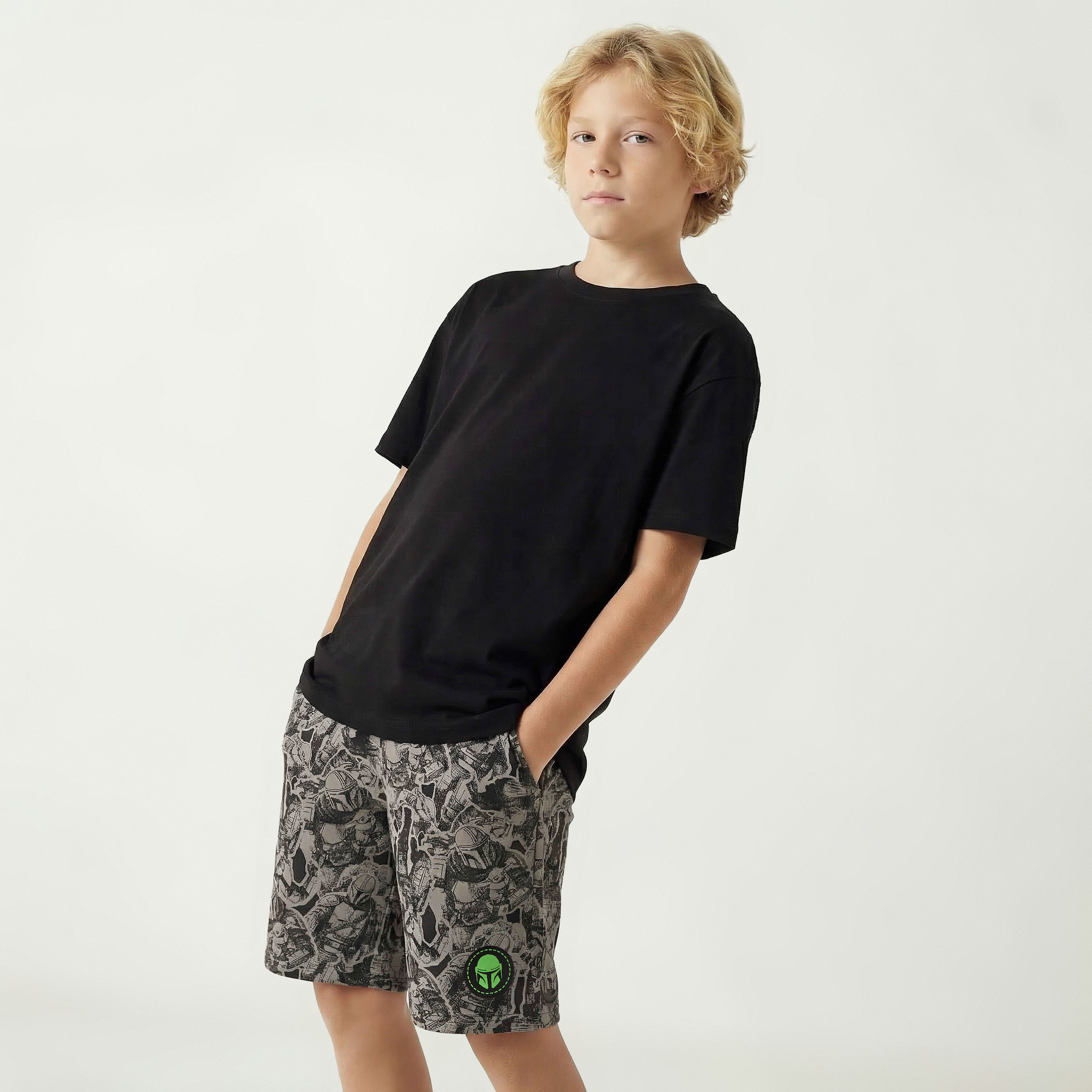 Disney Drawstring Waist Shorts with Star Wars Print-boys-clothing-bottoms-shorts-image-5