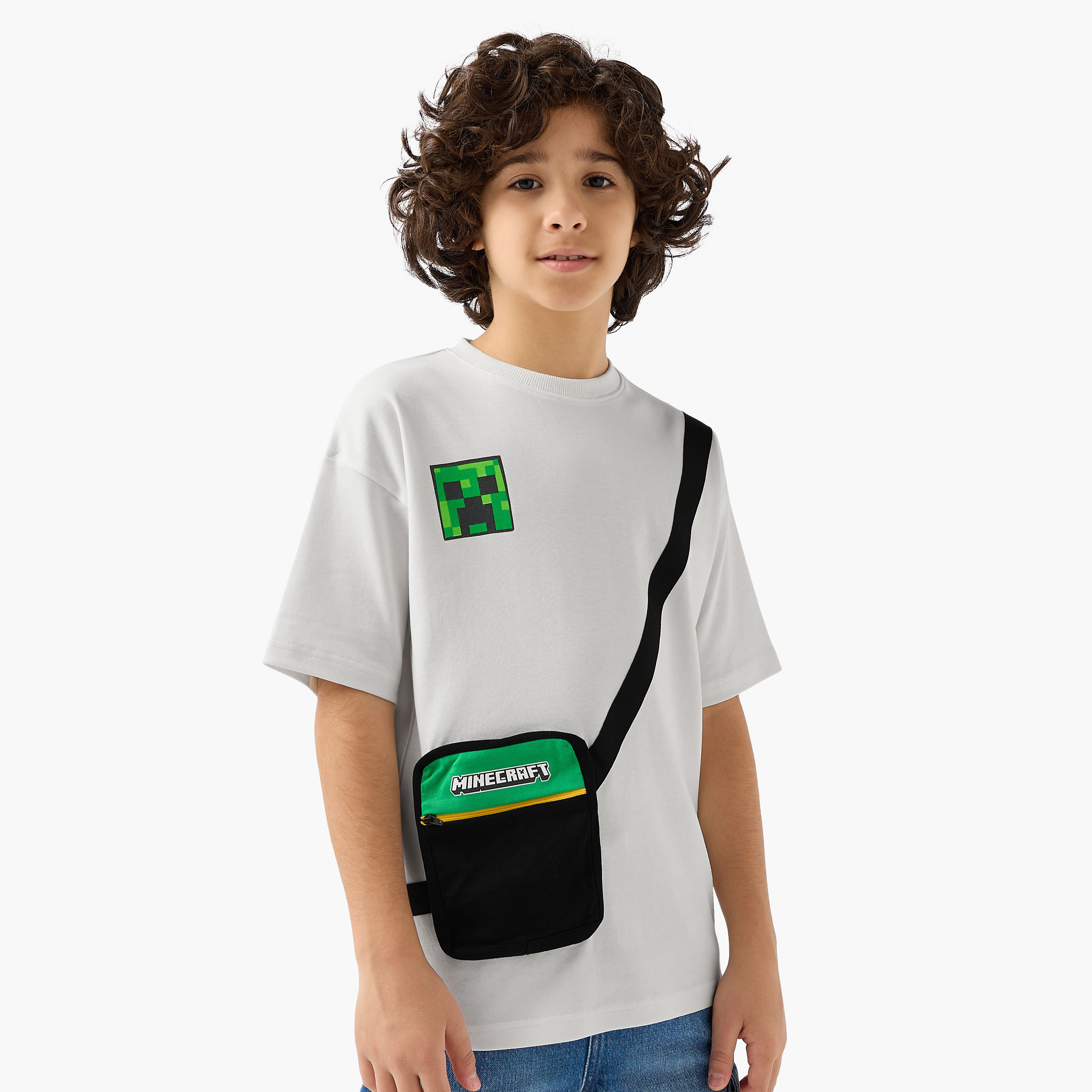 Minecraft Crew Neck Short Sleeve T-shirt with Graphic Print-boys-clothing-tshirtsandpolos-image-1