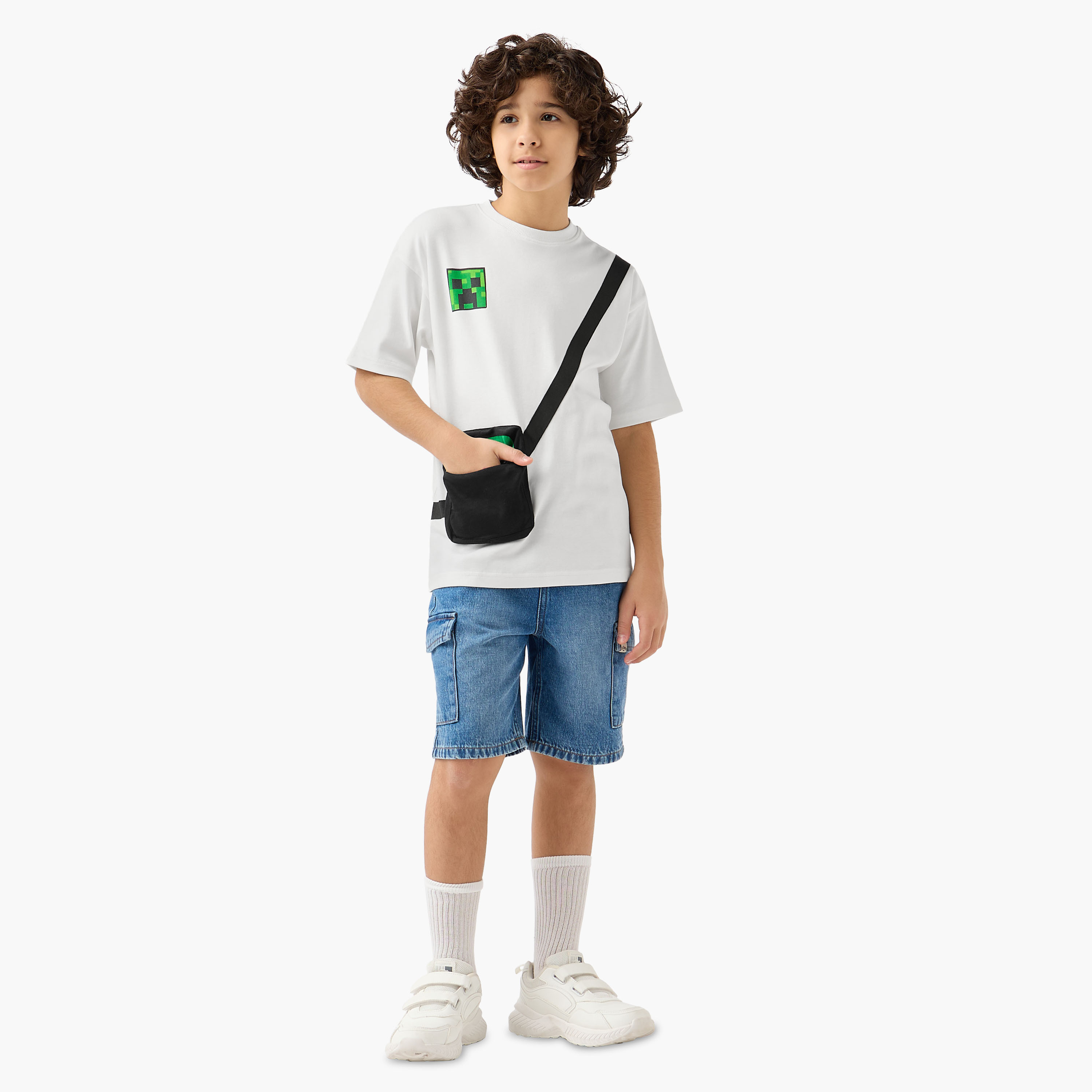 Minecraft Crew Neck Short Sleeve T-shirt with Graphic Print-boys-clothing-tshirtsandpolos-image-2
