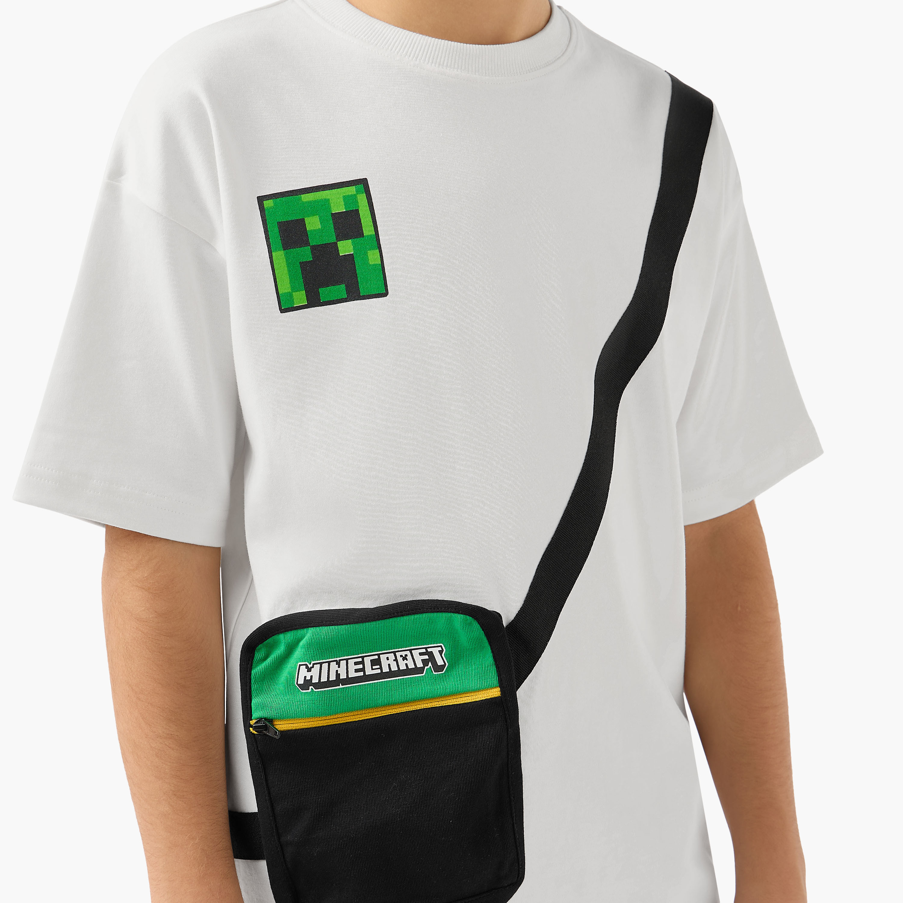 Minecraft Crew Neck Short Sleeve T-shirt with Graphic Print-boys-clothing-tshirtsandpolos-image-5